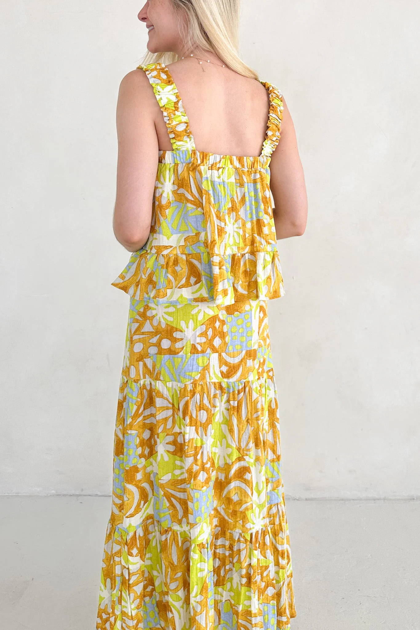 Oahu Tropical Printed Ruffle Top - Image 6