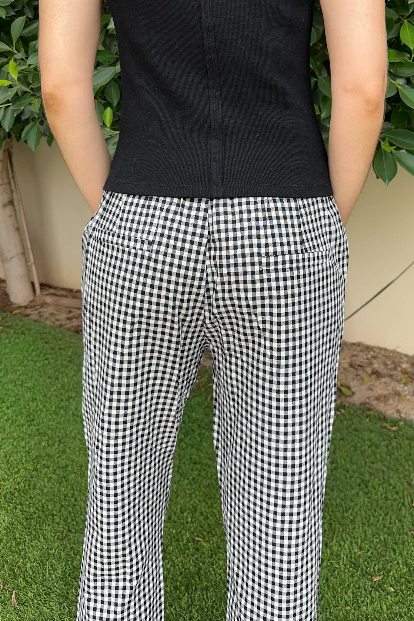 Off Duty Gingham Tapered Checkered Pants - Image 6