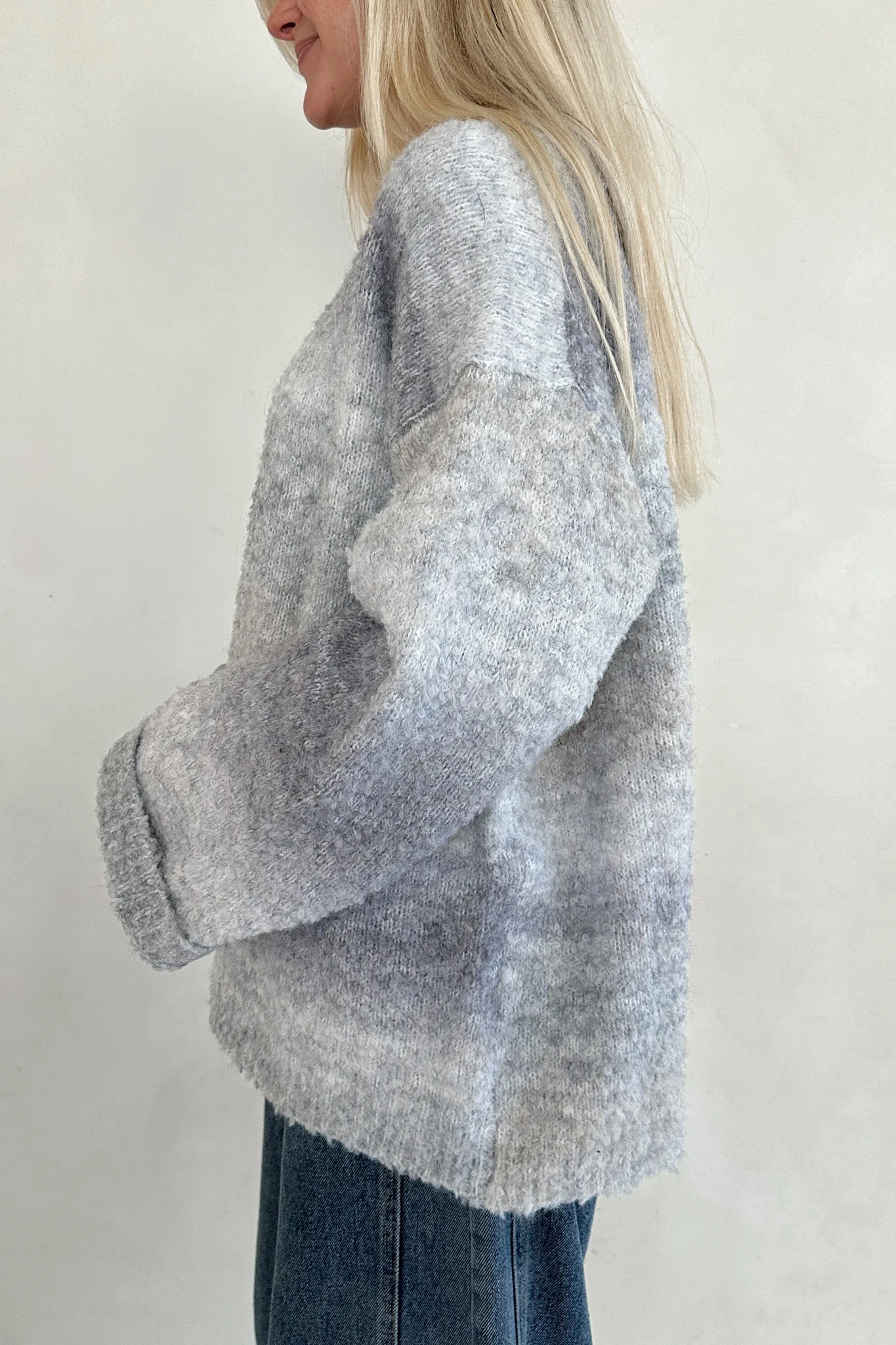Olsen Loose Fit Ombre Sweater in Coastal Grey - Image 6