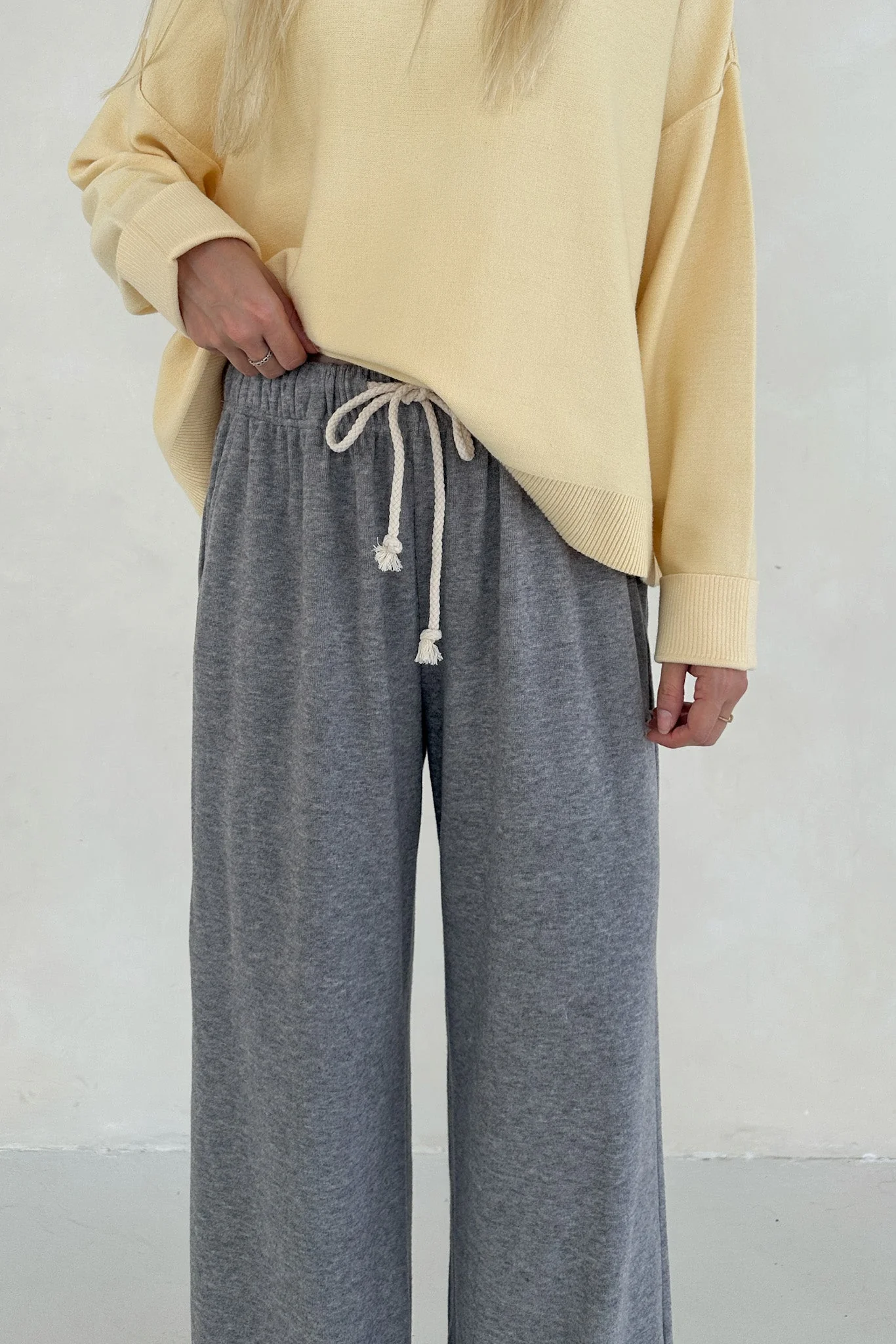On the Move Drawstring Pants in Heather Grey - Image 2