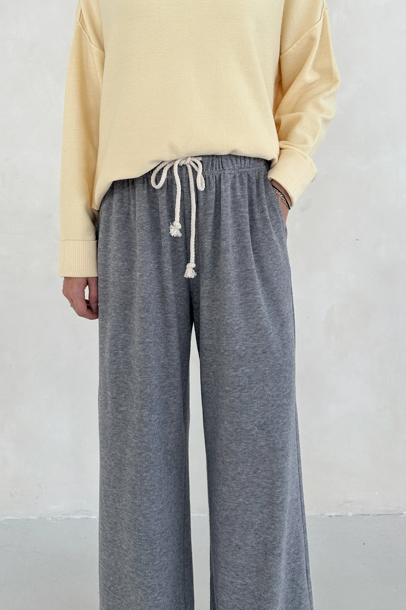 On the Move Drawstring Pants in Heather Grey - Image 4