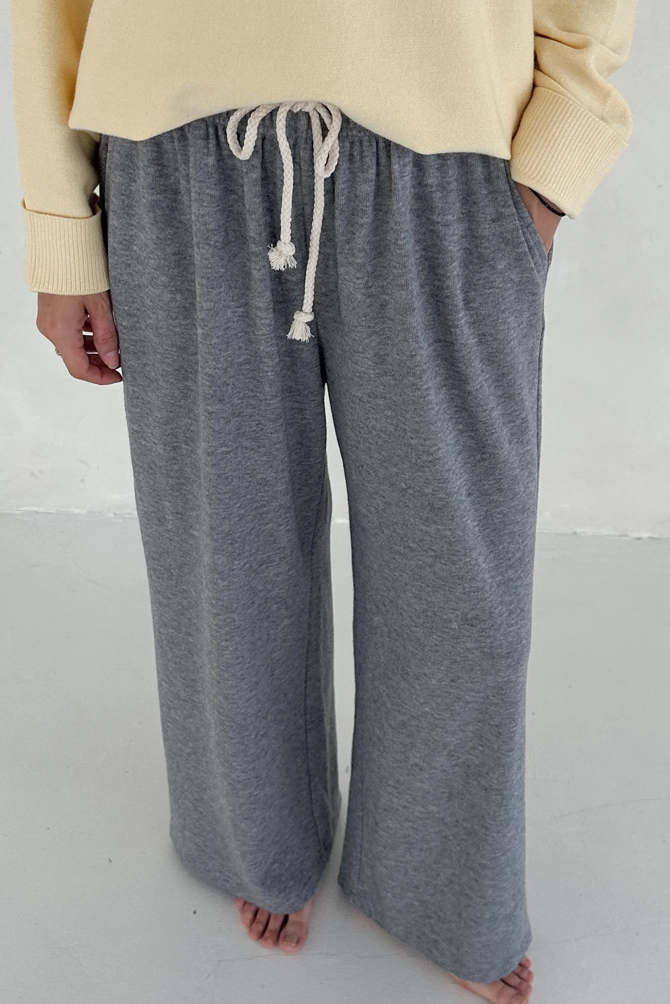 On the Move Drawstring Pants in Heather Grey - Image 5