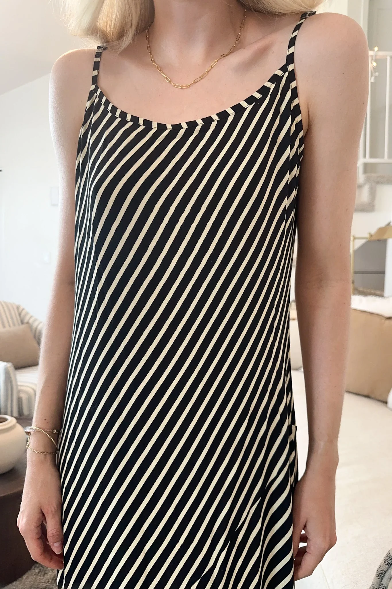 Parisian Summer Striped Maxi Dress - Image 4