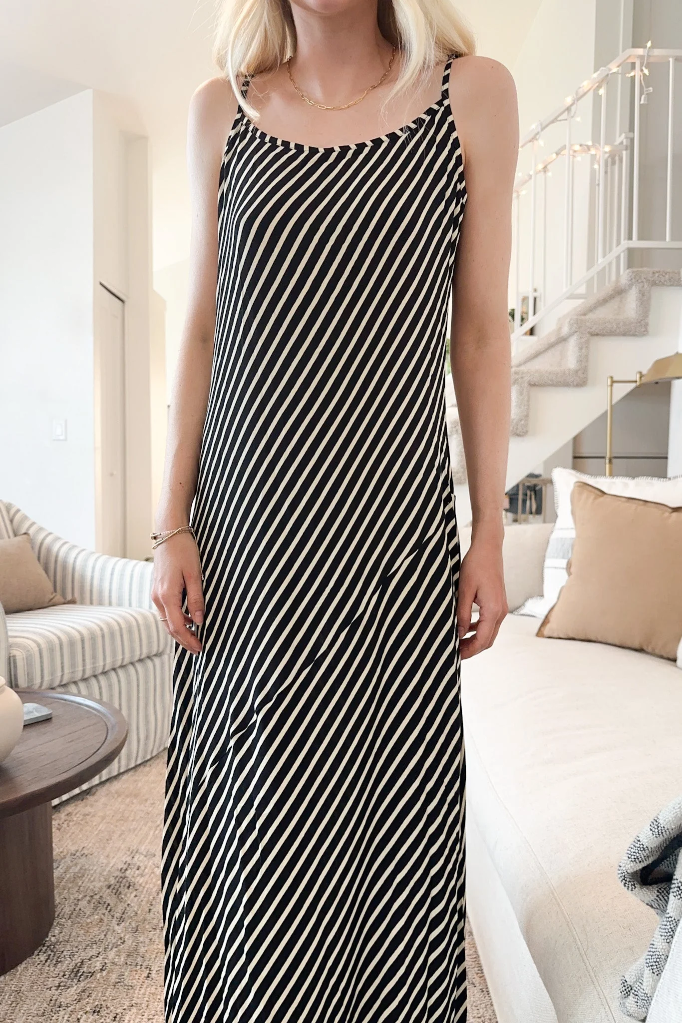 Parisian Summer Striped Maxi Dress - Image 6