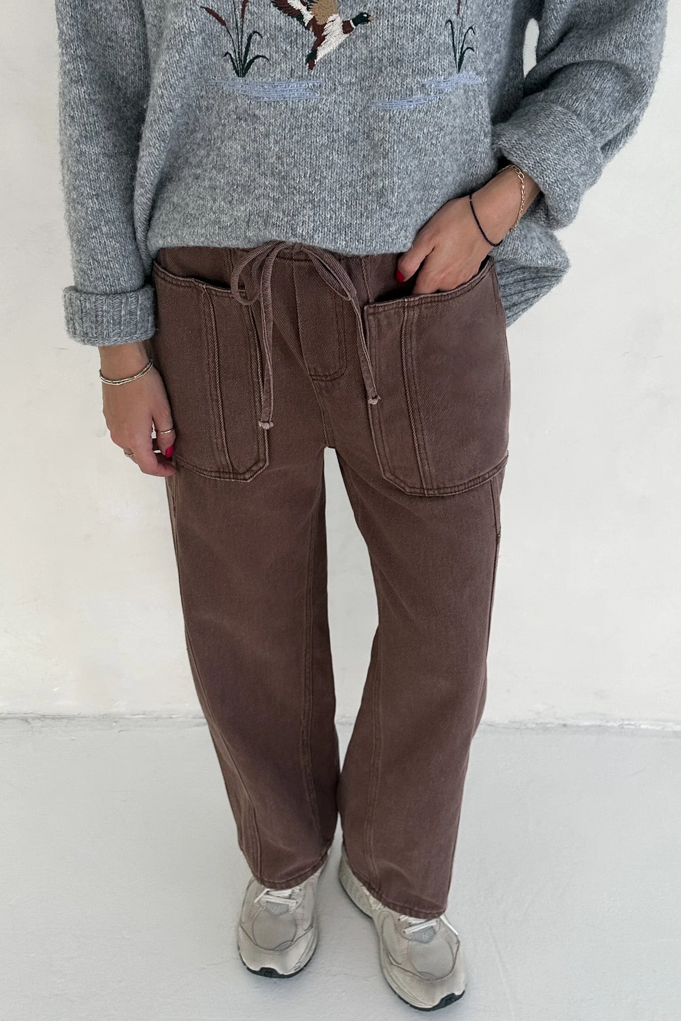 Parker Cotton Drawstring Barrel Pants