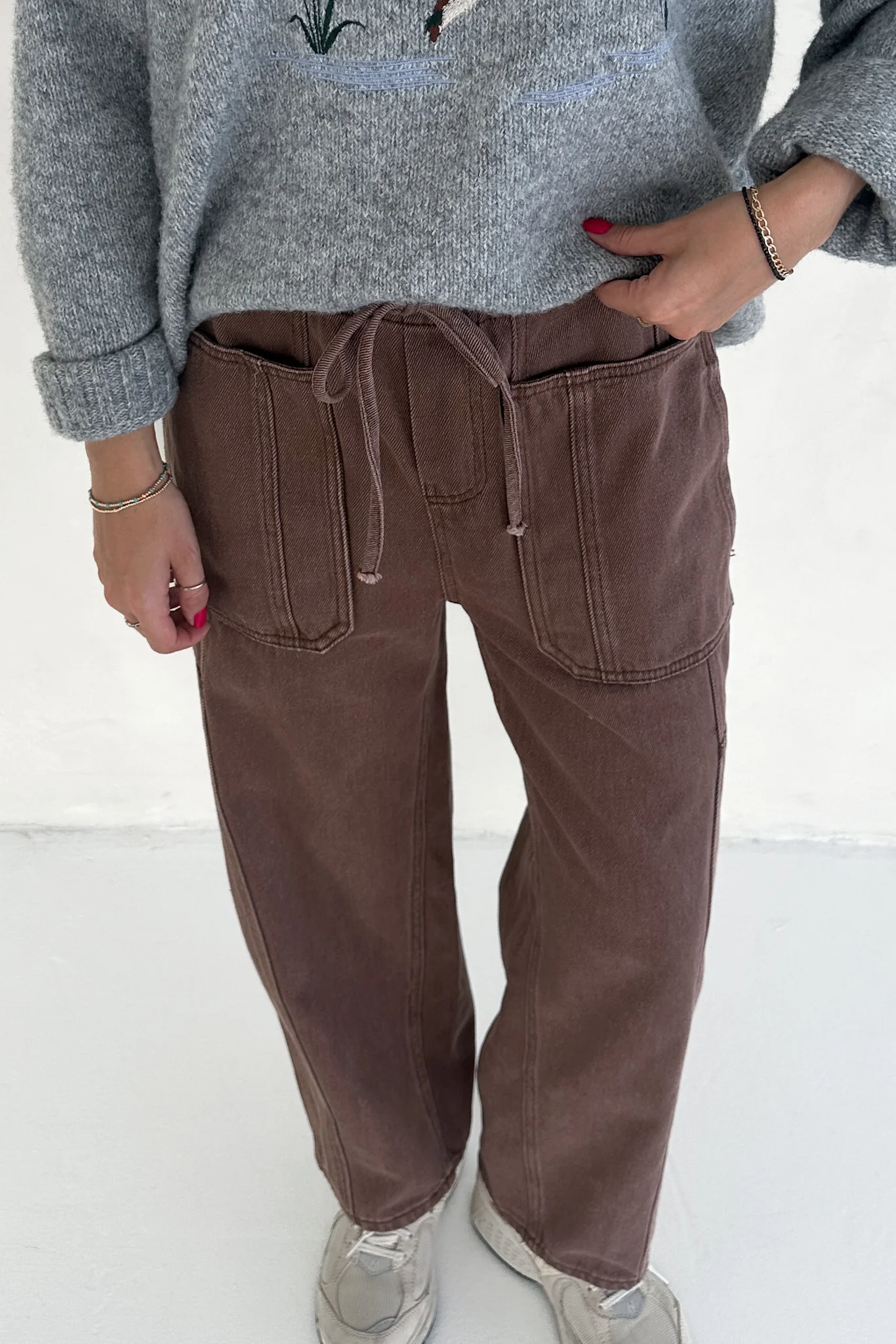 Parker Cotton Drawstring Barrel Pants - Image 5