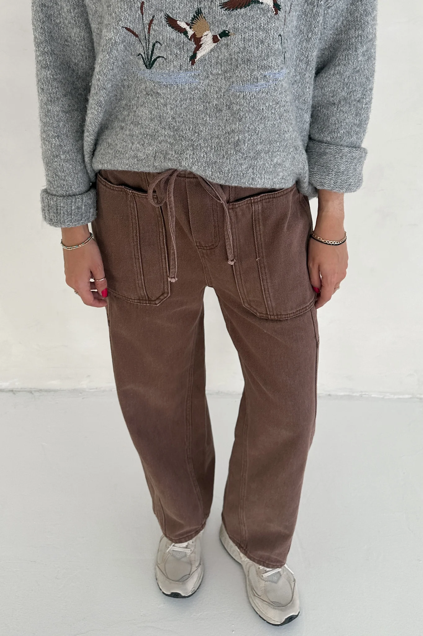 Parker Cotton Drawstring Barrel Pants - Image 8