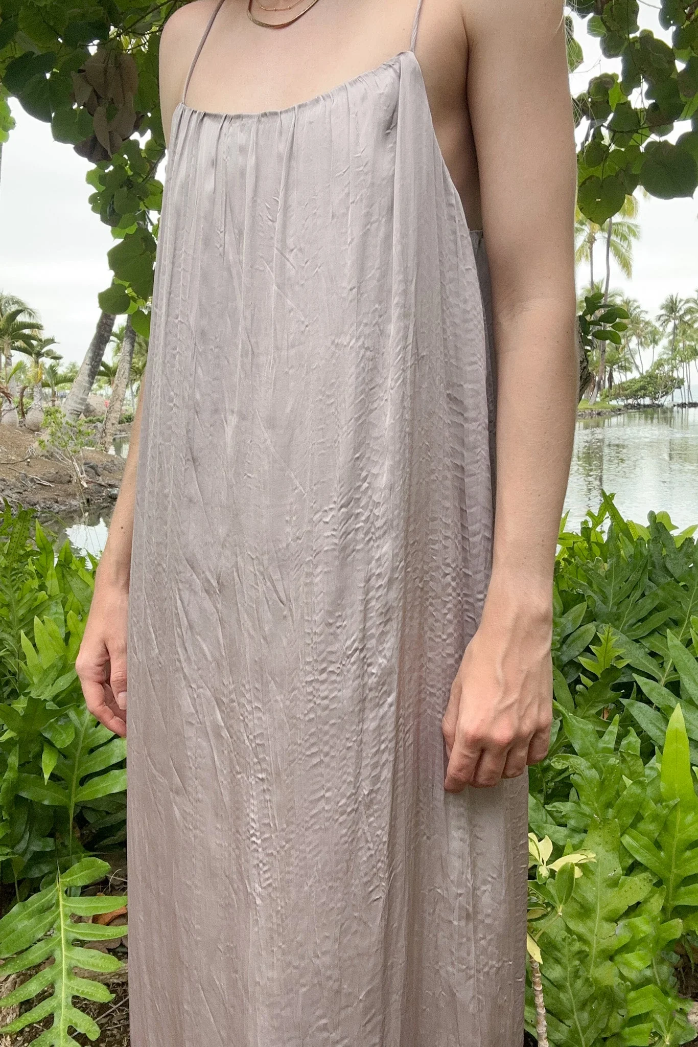 Parker Satin Slip Midi Dress - Image 4