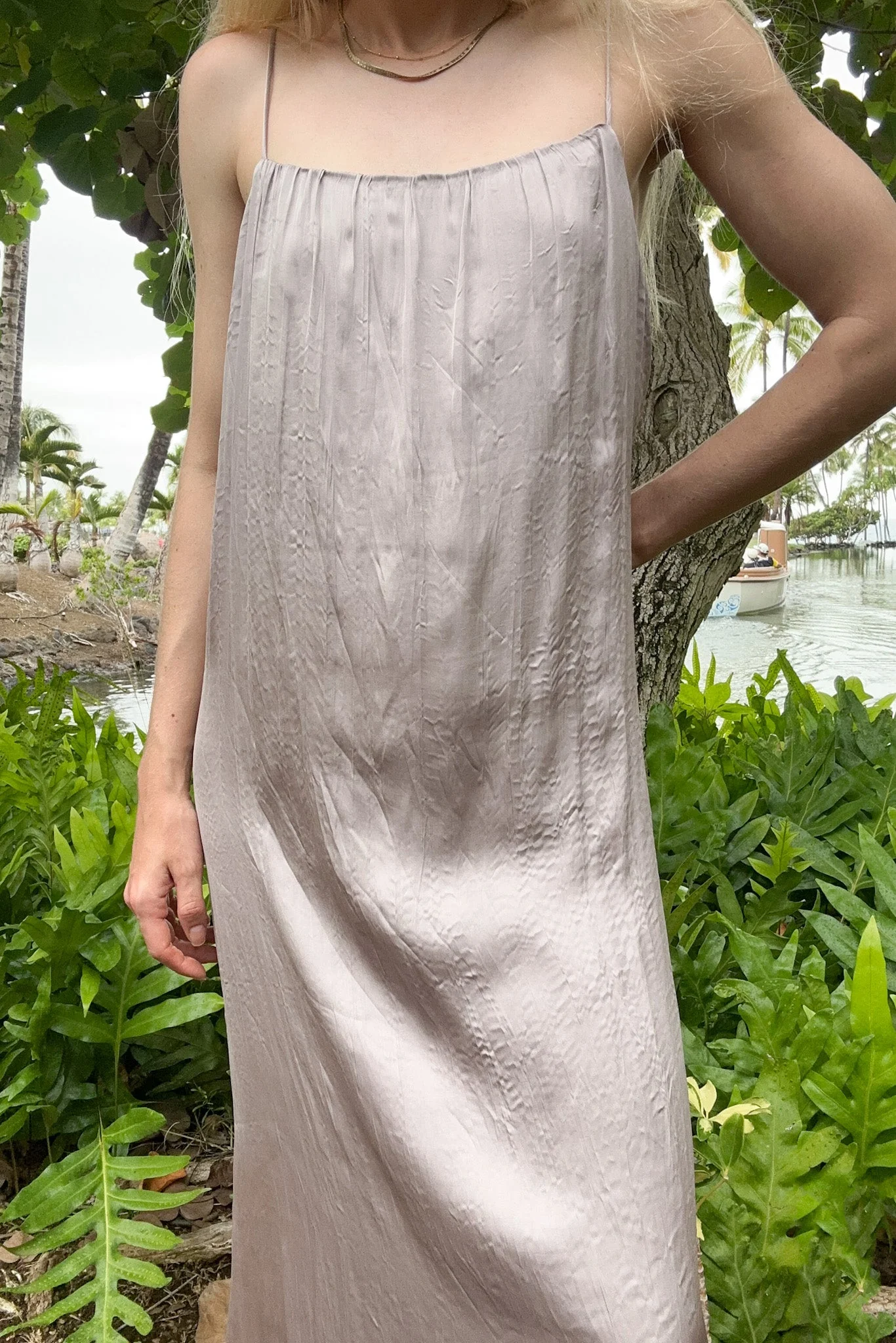 Parker Satin Slip Midi Dress - Image 5