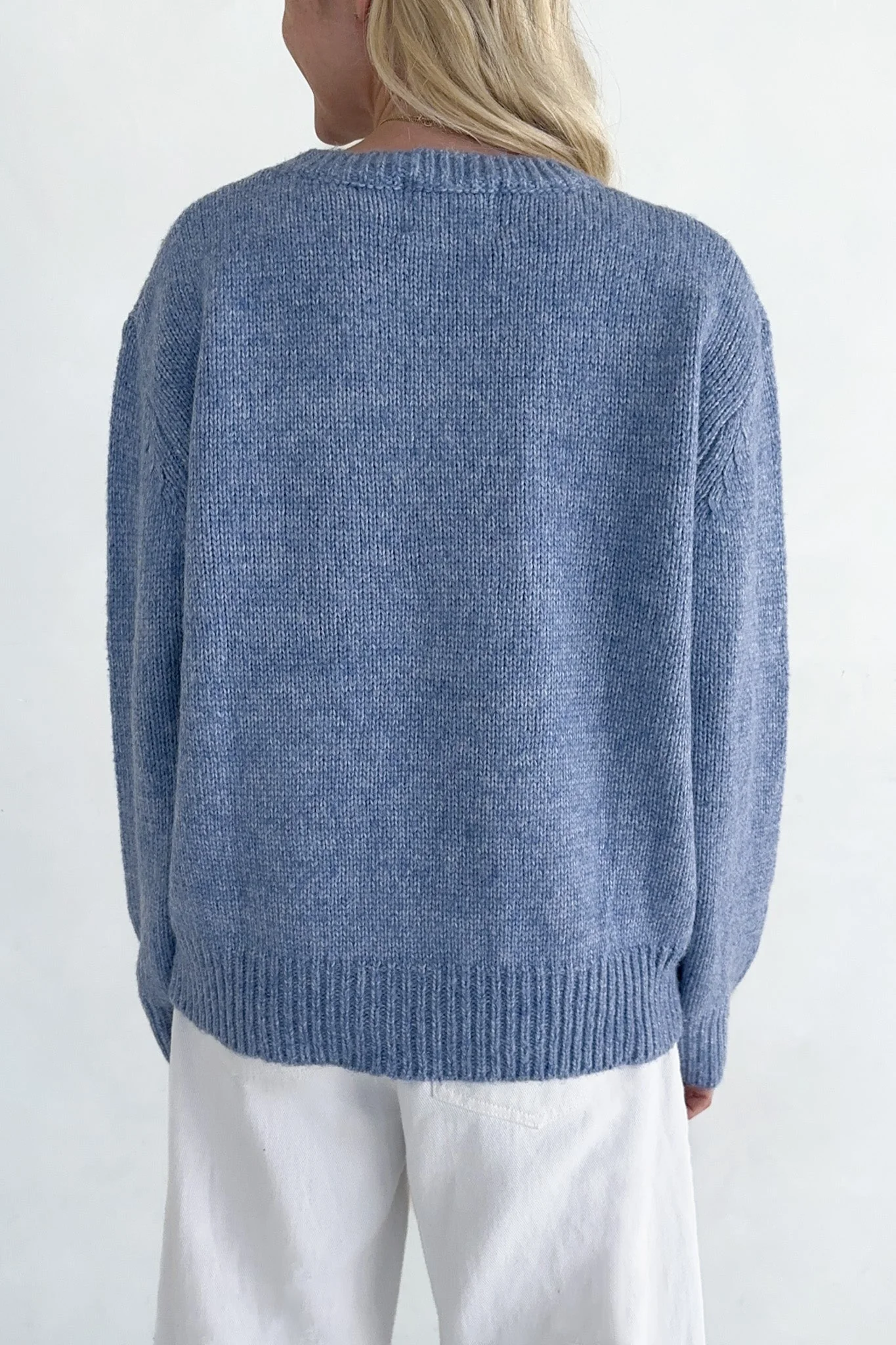 Periwinkle Patch Pocket Knit Sweater Top - Image 7