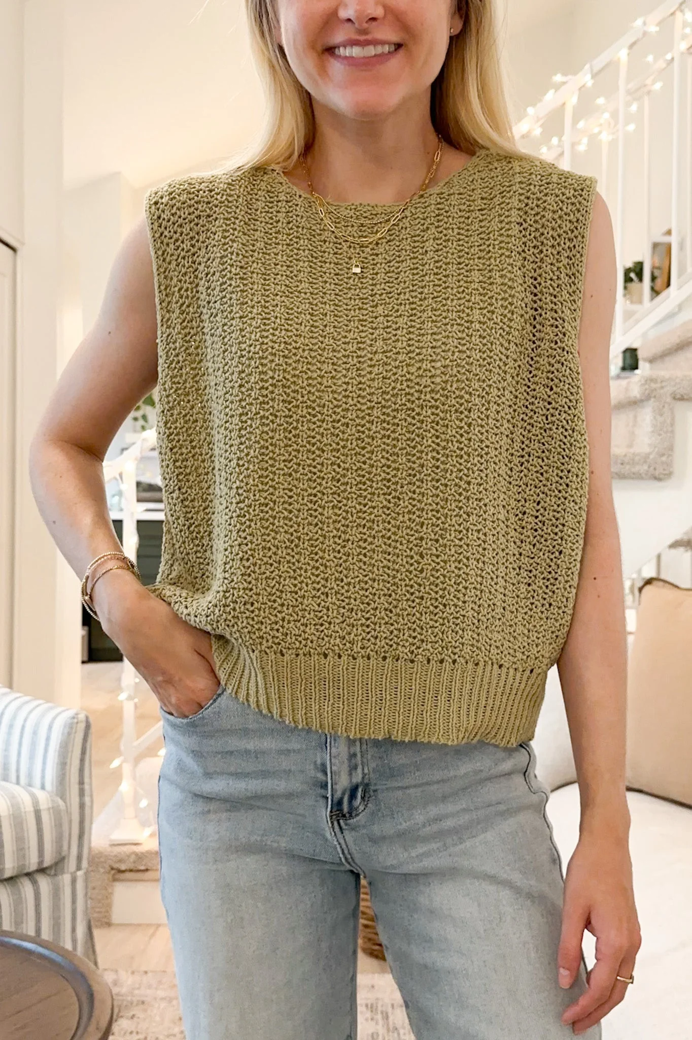 Piper Knit Vest Top - Image 3