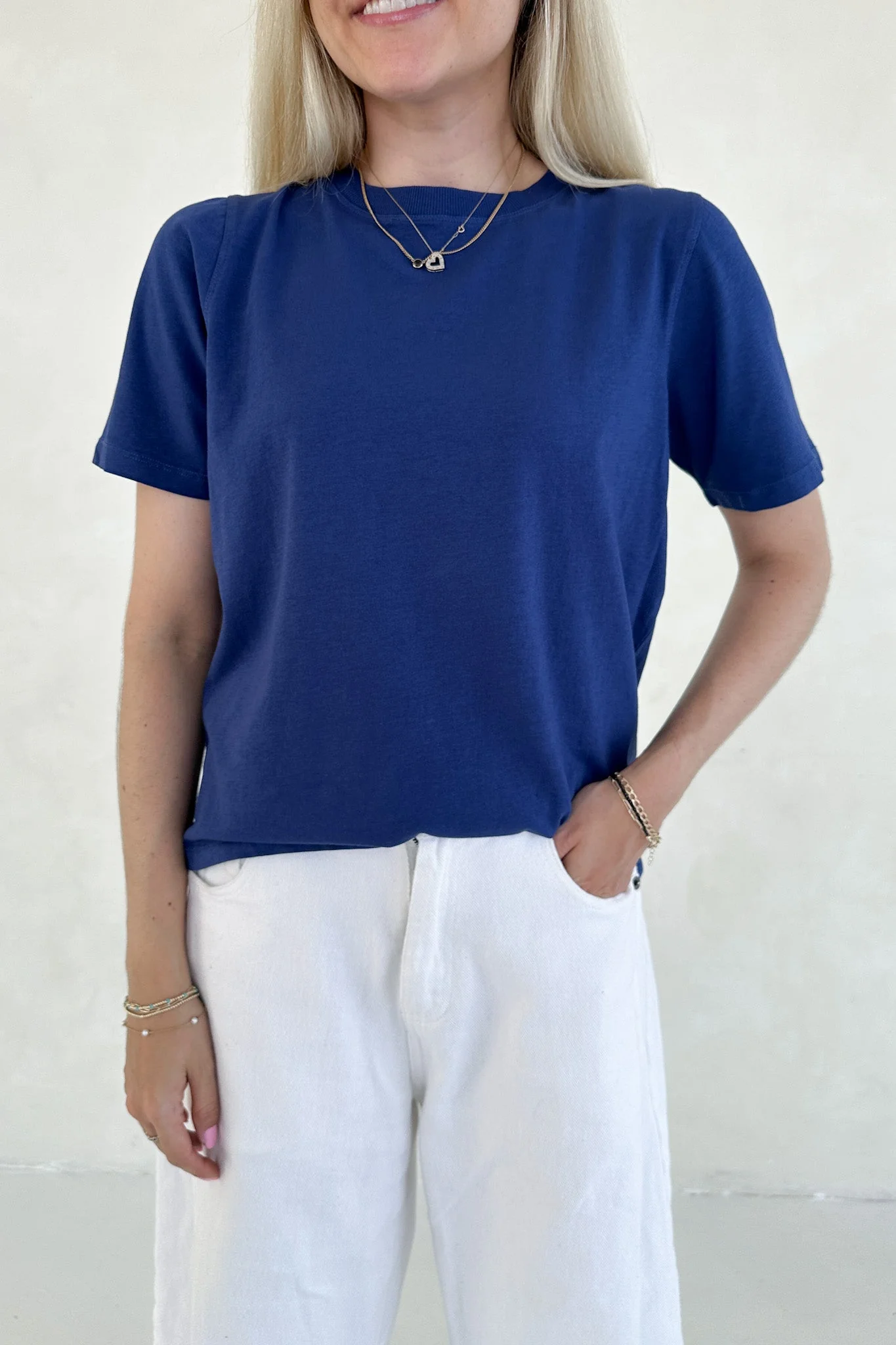 Poppy Classic Boxy T-Shirt Royal Blue