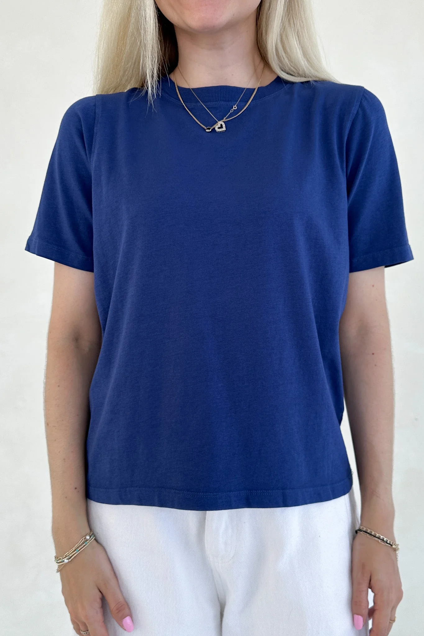 Poppy Classic Boxy T-Shirt Royal Blue - Image 3