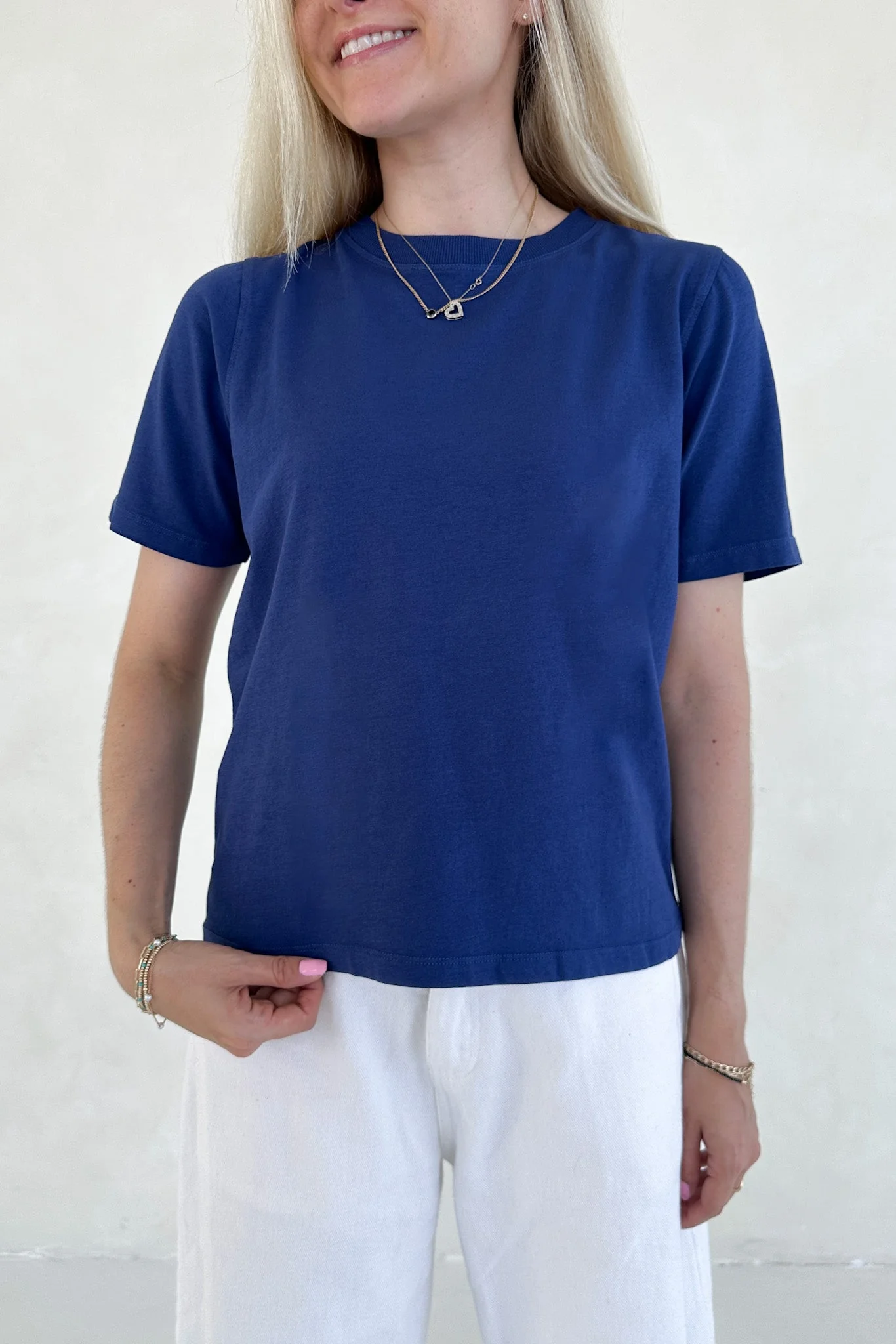 Poppy Classic Boxy T-Shirt Royal Blue - Image 5