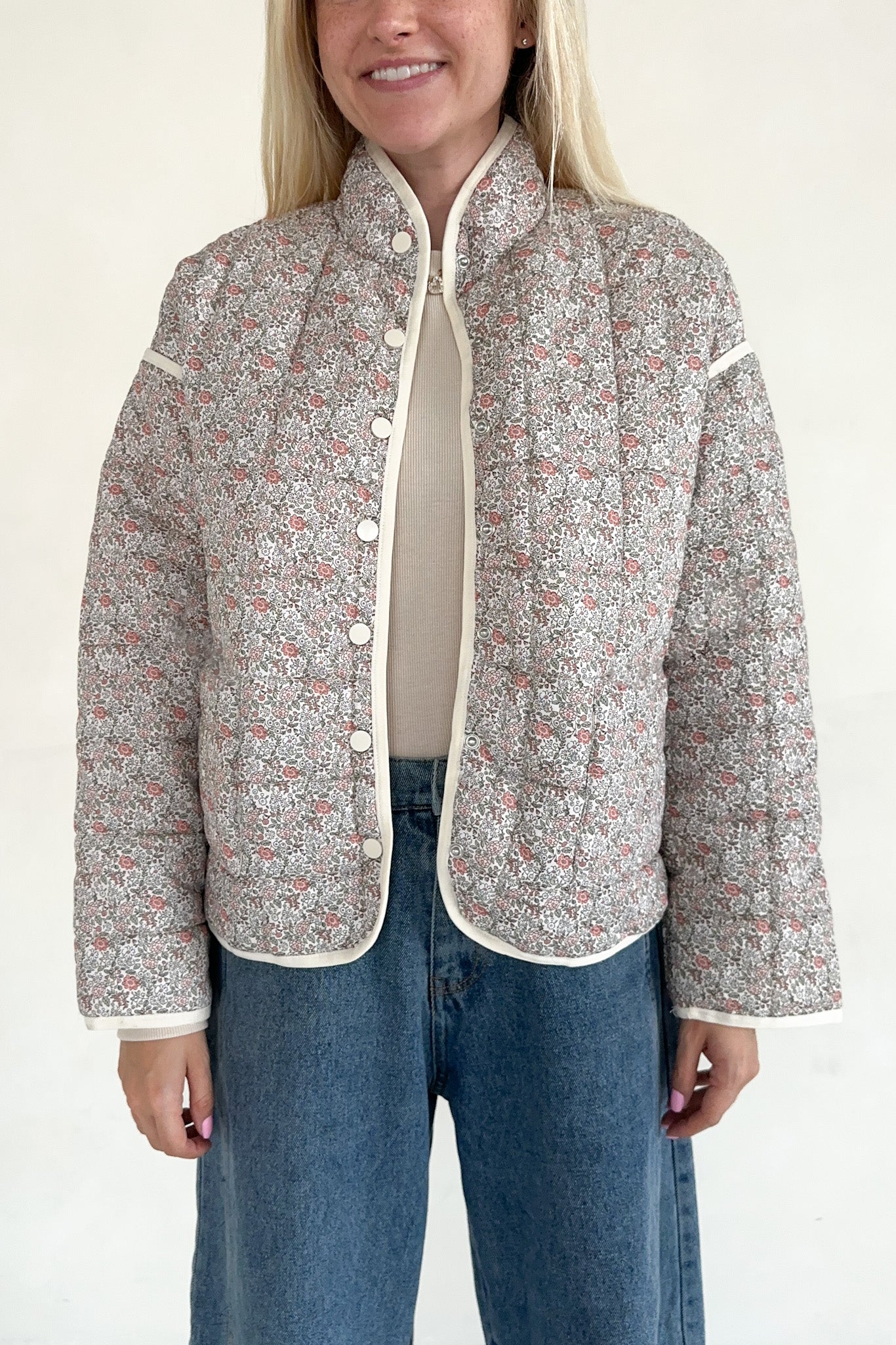Poppy Floral Quilted Jacket - Image 2