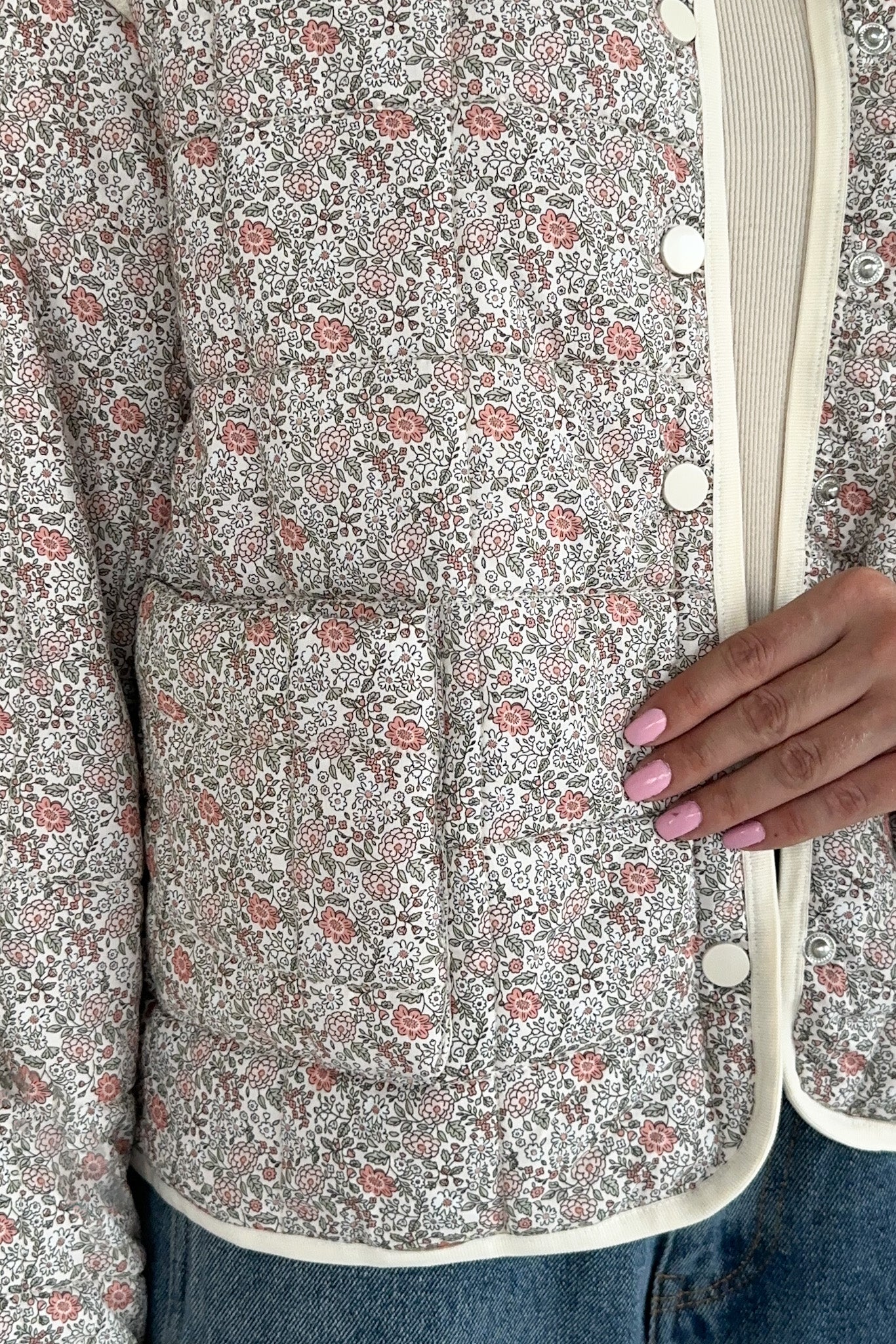 Poppy Floral Quilted Jacket - Image 3