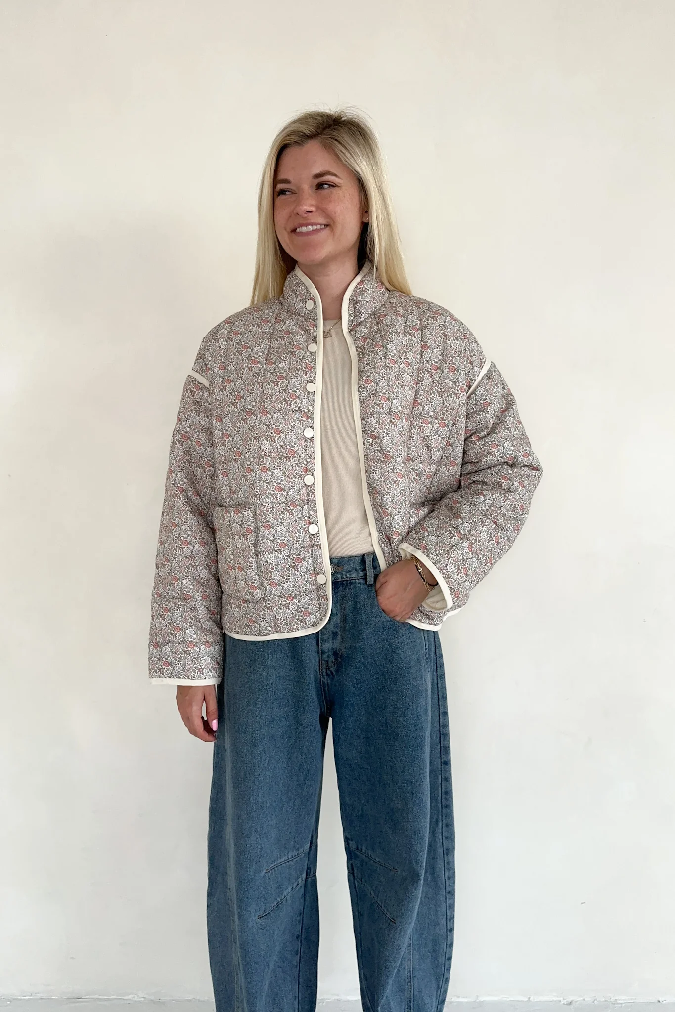 Poppy Floral Quilted Jacket - Image 4