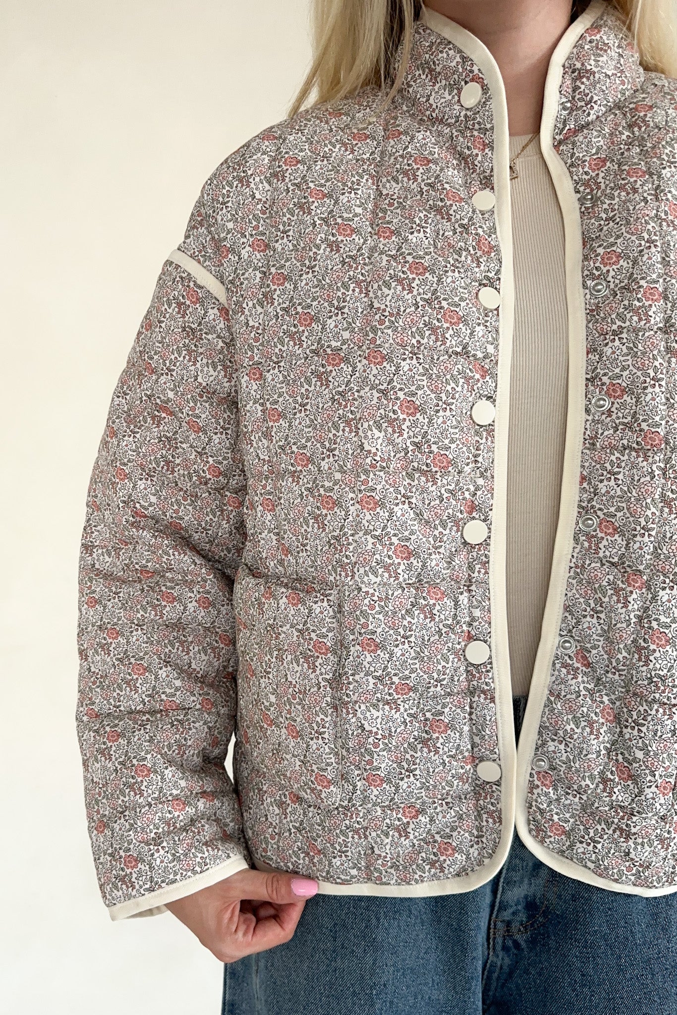 Poppy Floral Quilted Jacket - Image 5