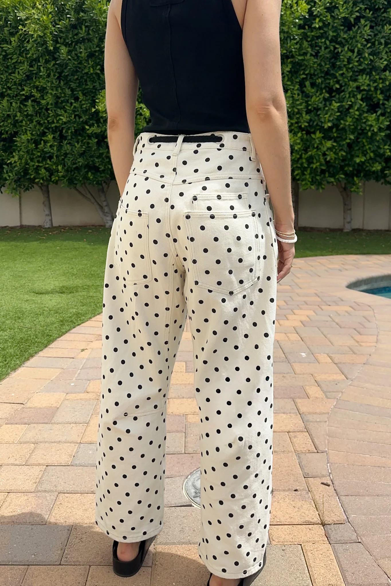 Dottie Polka Dot Relaxed Fit Denim Barrel Jeans - Image 5