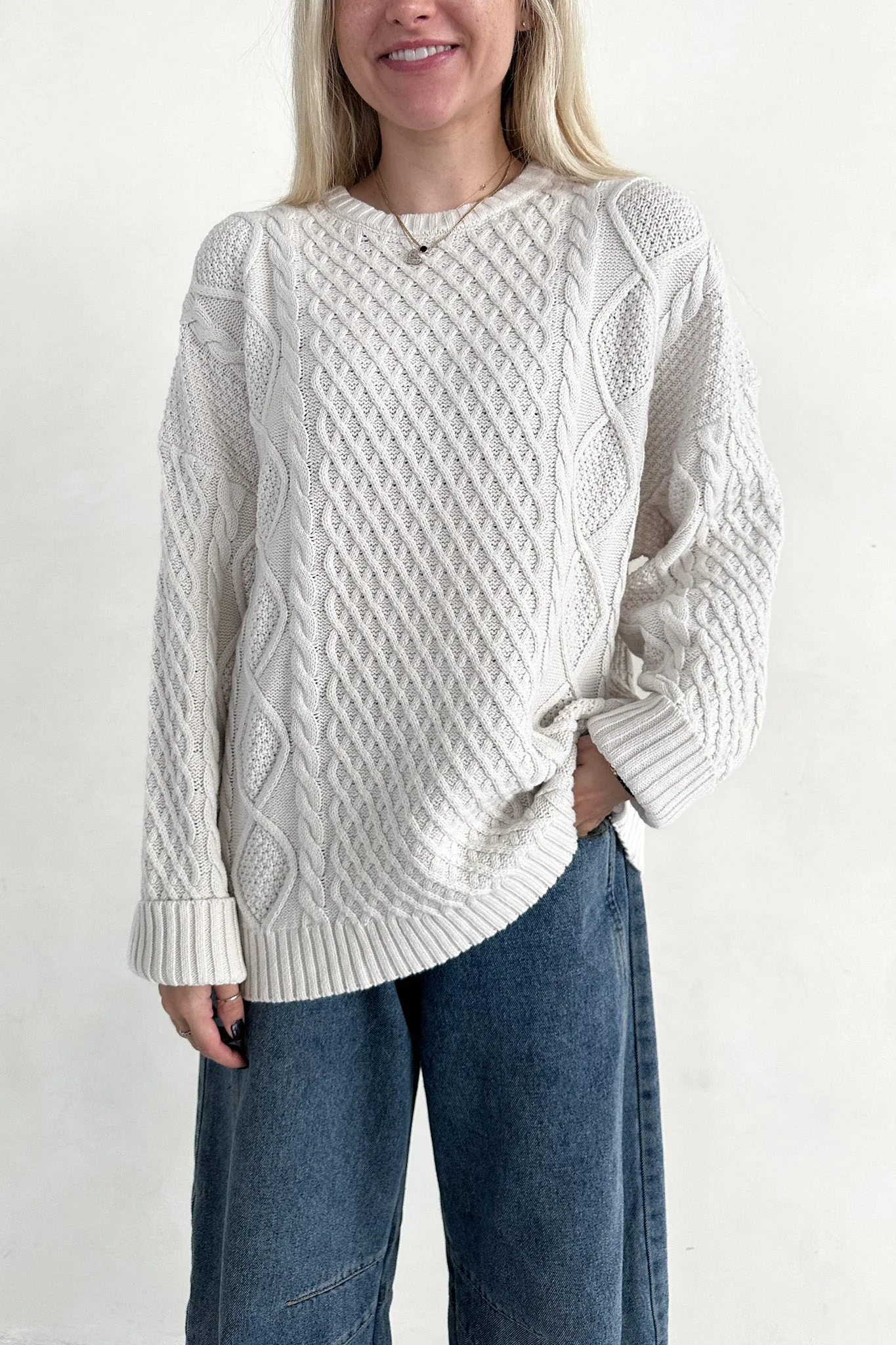 Rowan Cable Knit Sweater - Image 2