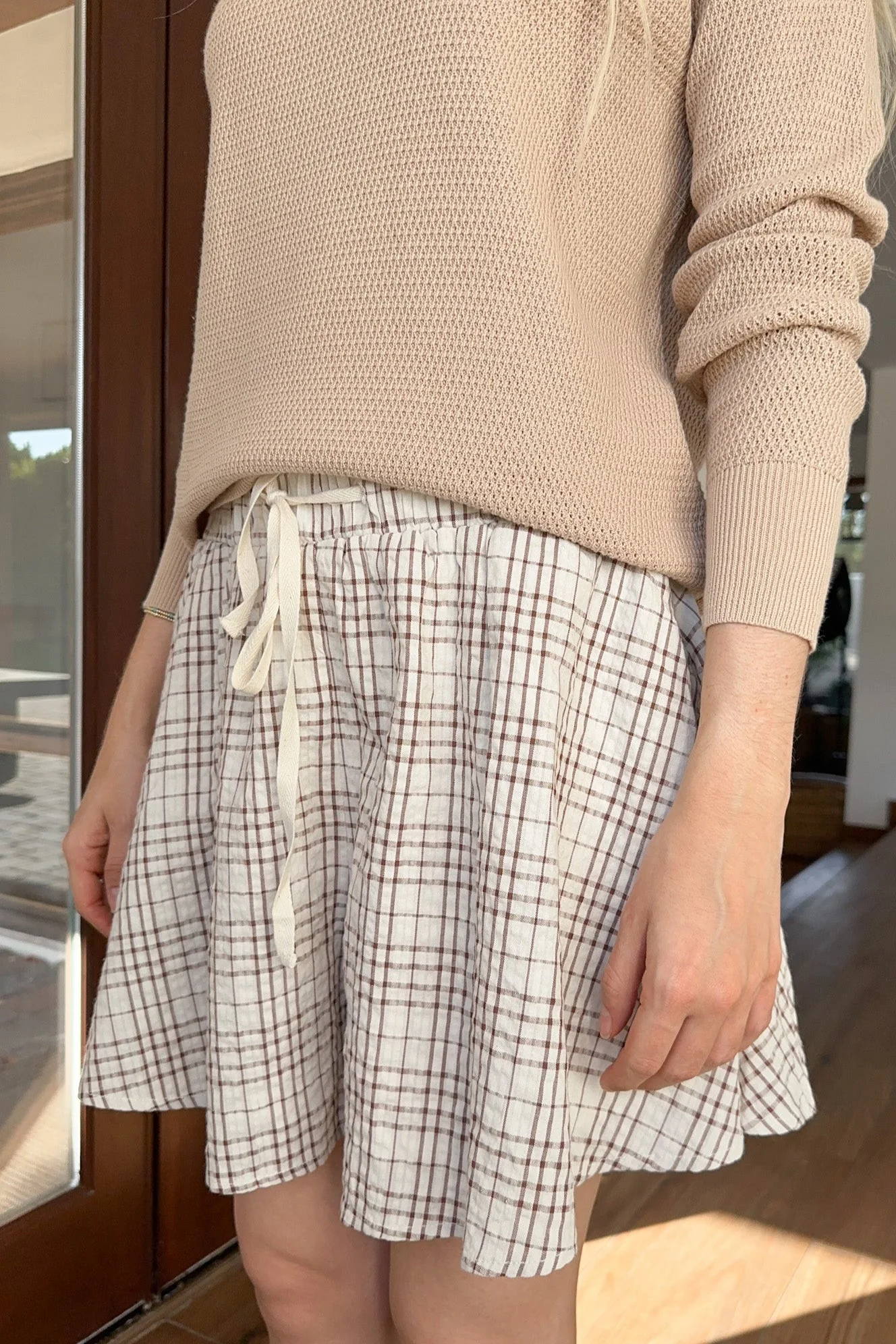 Ruby Flowy Plaid Shorts - Image 4