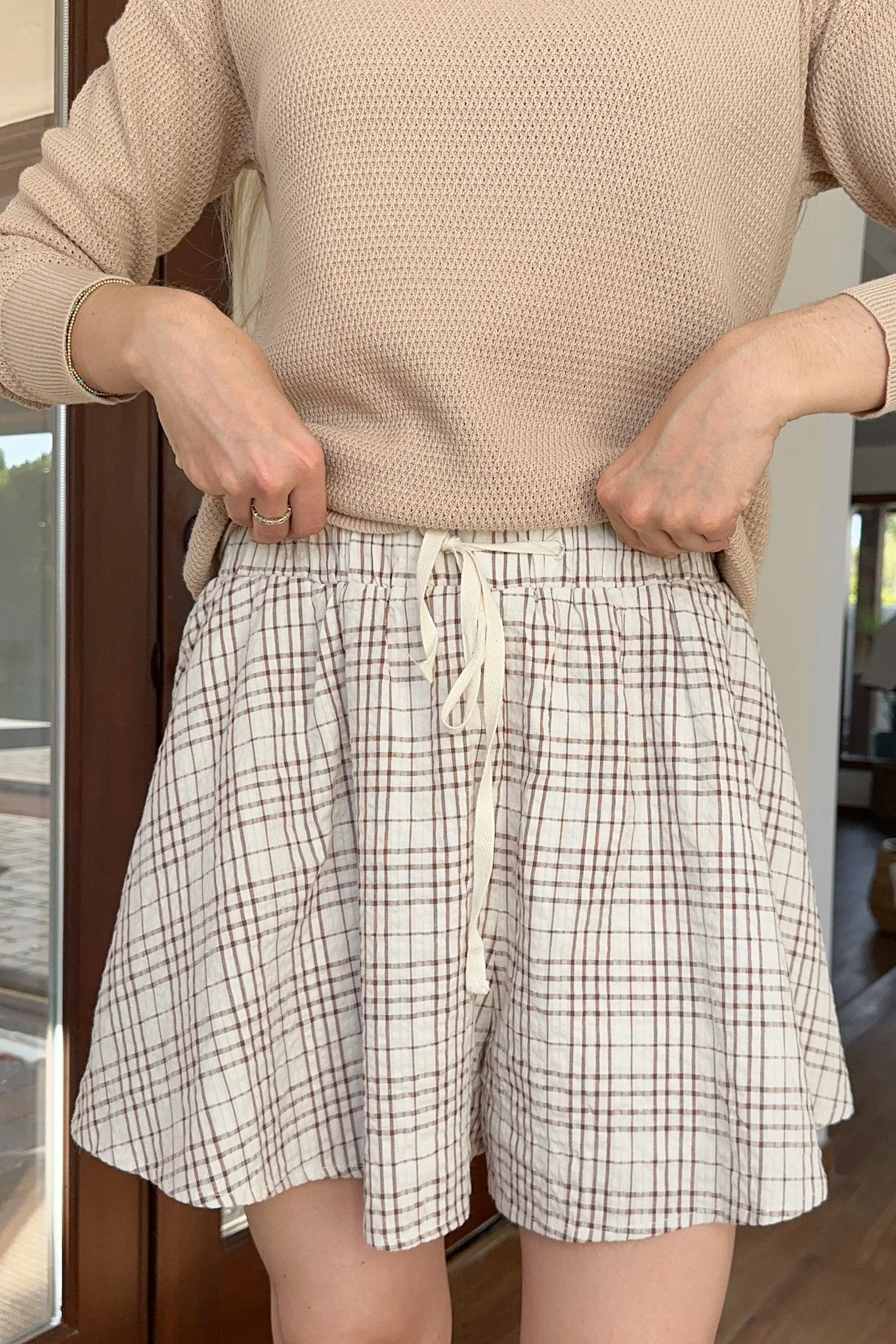 Ruby Flowy Plaid Shorts - Image 5