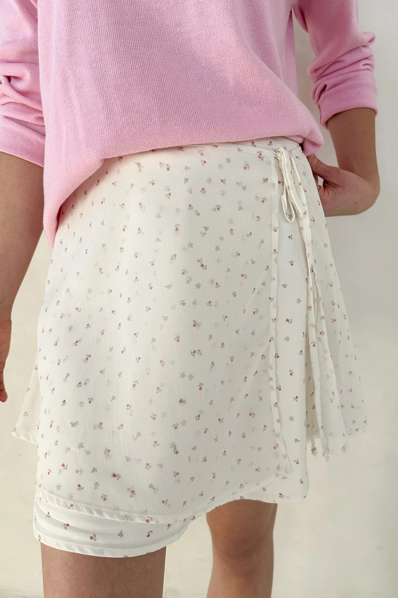 Sabrina Wrap Tie Mini Skirt