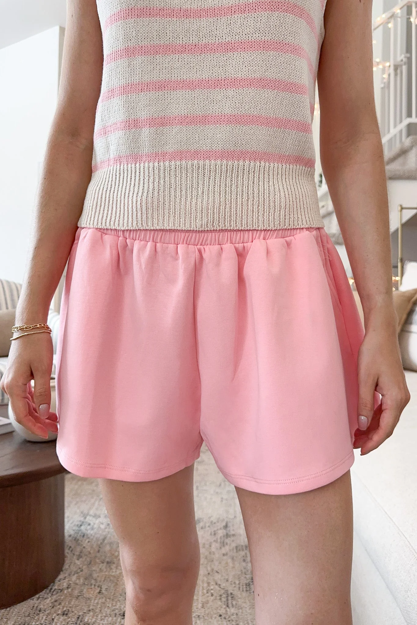 Sadie Scuba Shorts in Baby Pink - Image 2