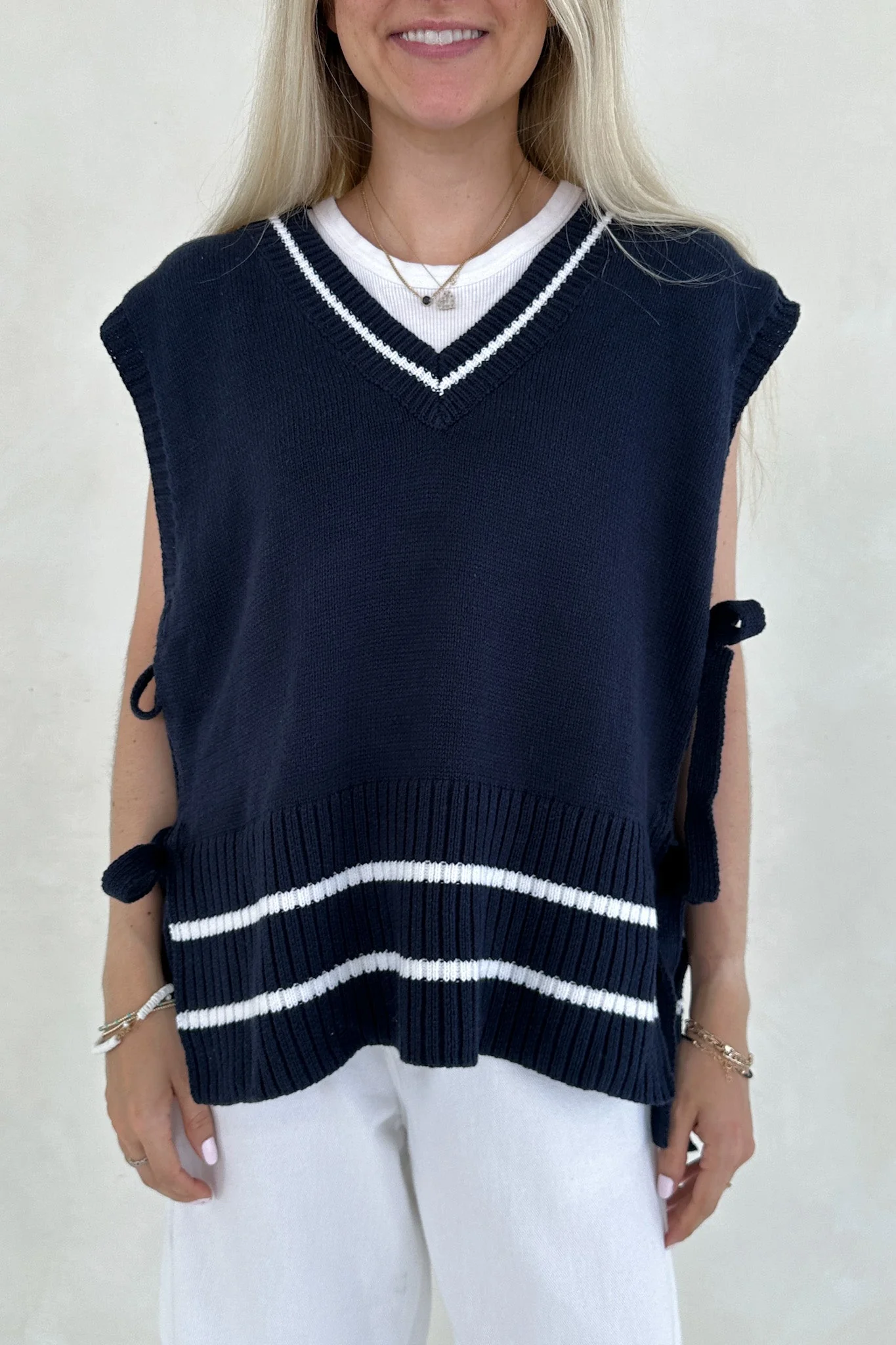 Sadie Side Tie Vest - Image 3
