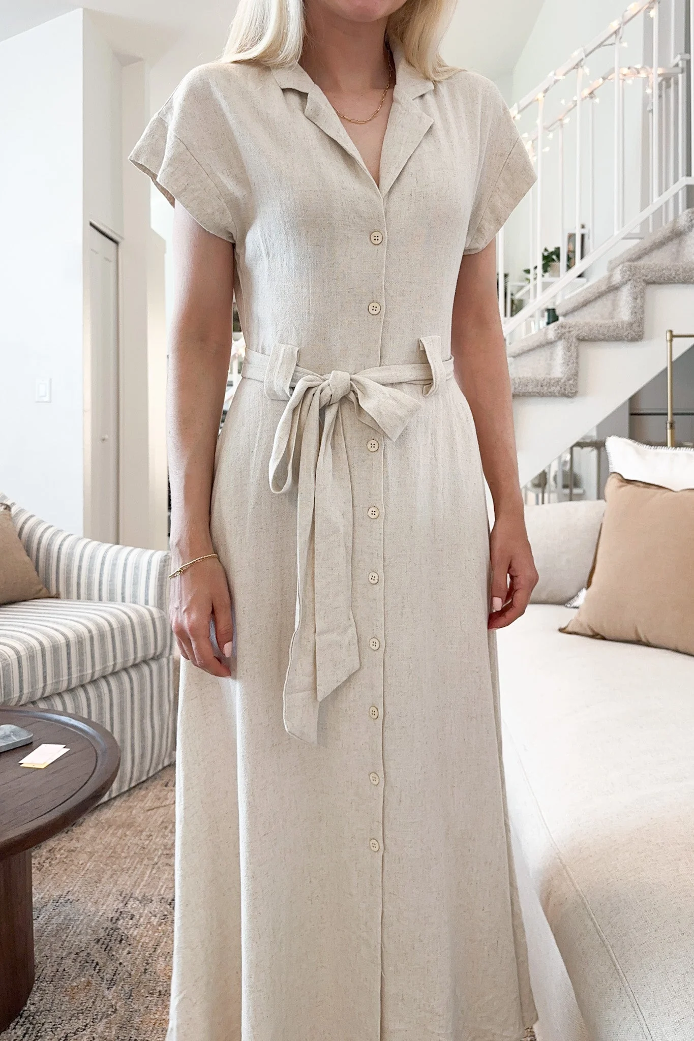 Sahara Linen A Line Dress - Image 3