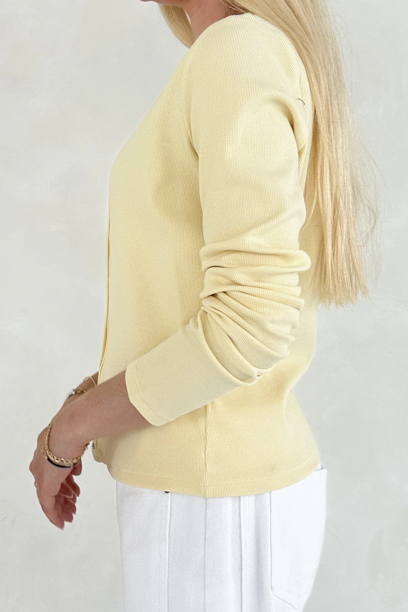 Sara Butter Yellow Cardigan - Image 5