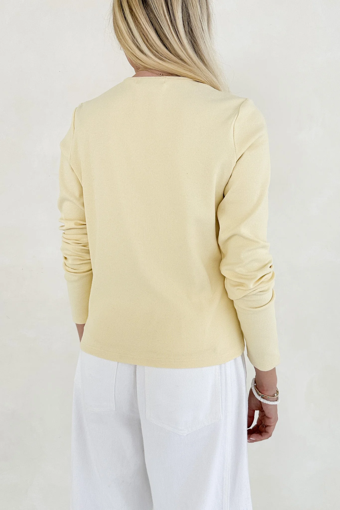 Sara Butter Yellow Cardigan - Image 6