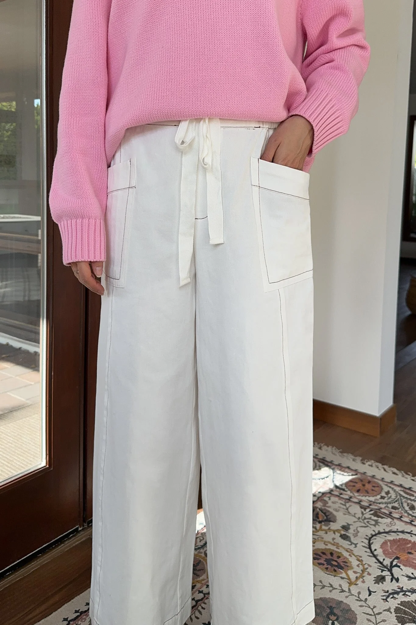 Shore Thing Drawstring Cotton Pants