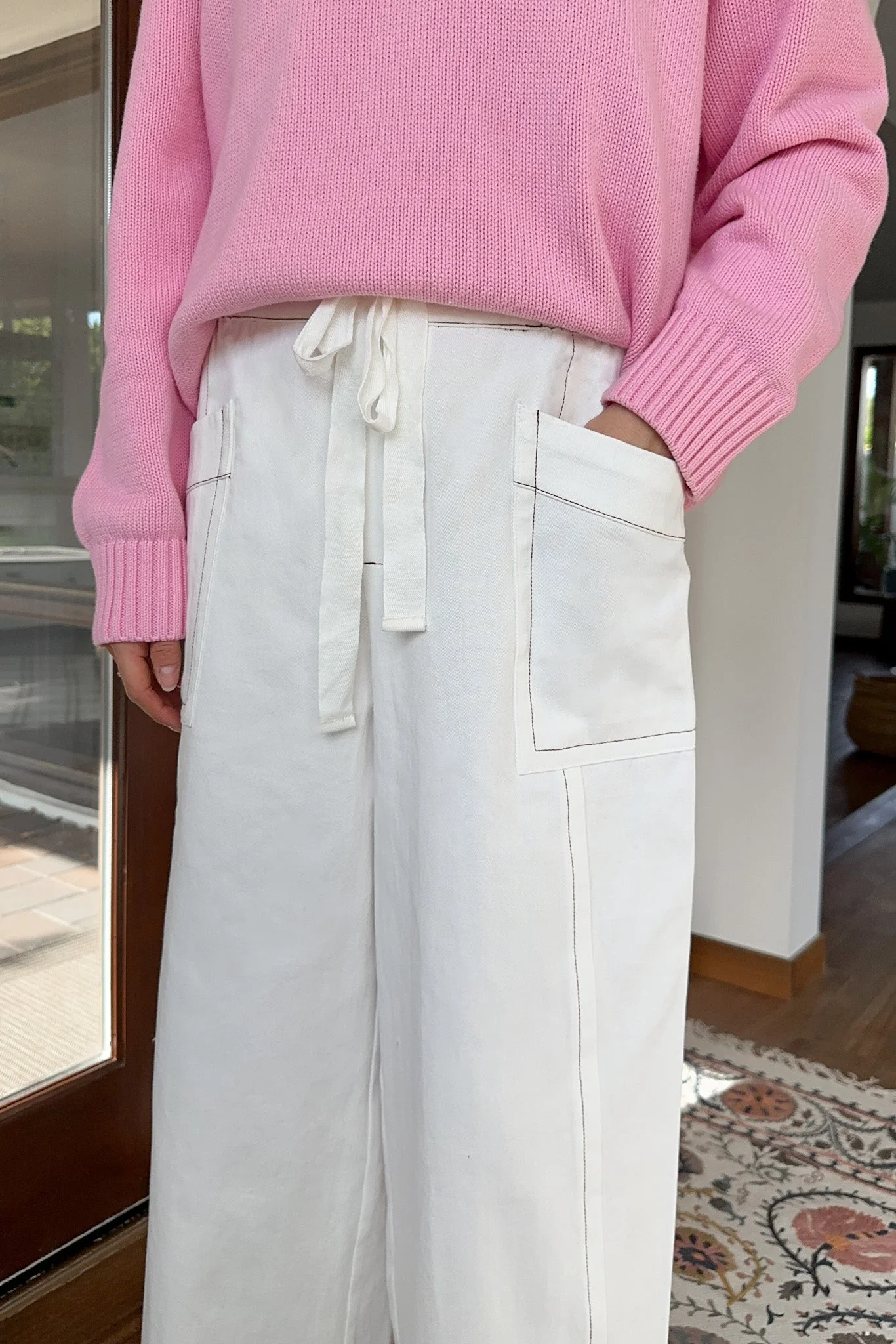 Shore Thing Drawstring Cotton Pants - Image 3