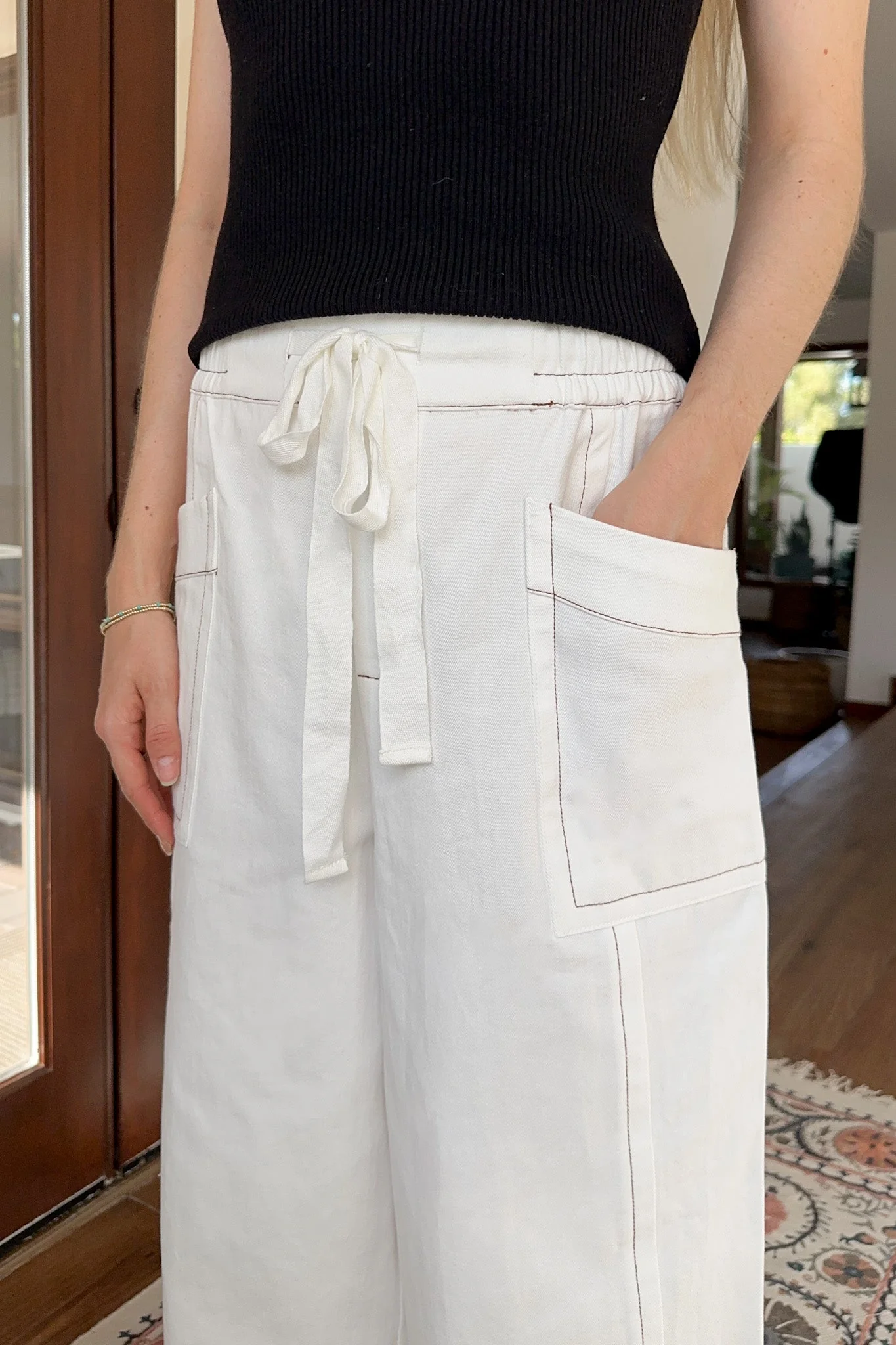 Shore Thing Drawstring Cotton Pants - Image 5