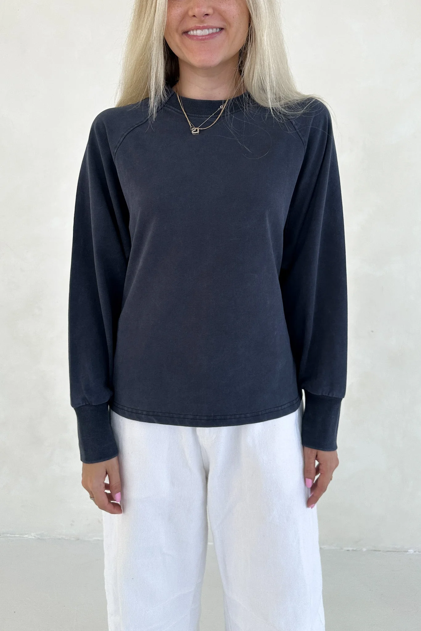Stella Mineral Wash Tie Back Long Sleeve Pullover - Image 4