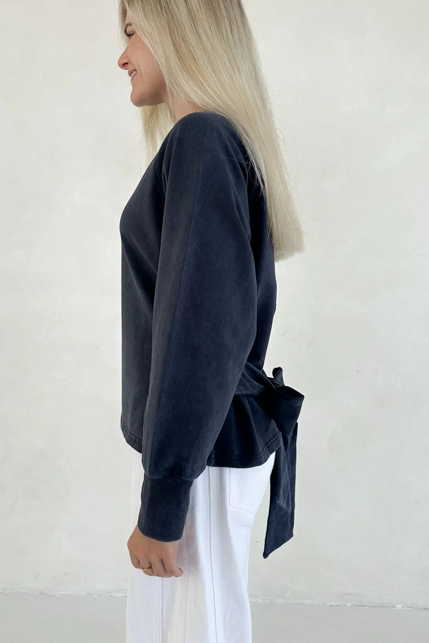 Stella Mineral Wash Tie Back Long Sleeve Pullover - Image 7