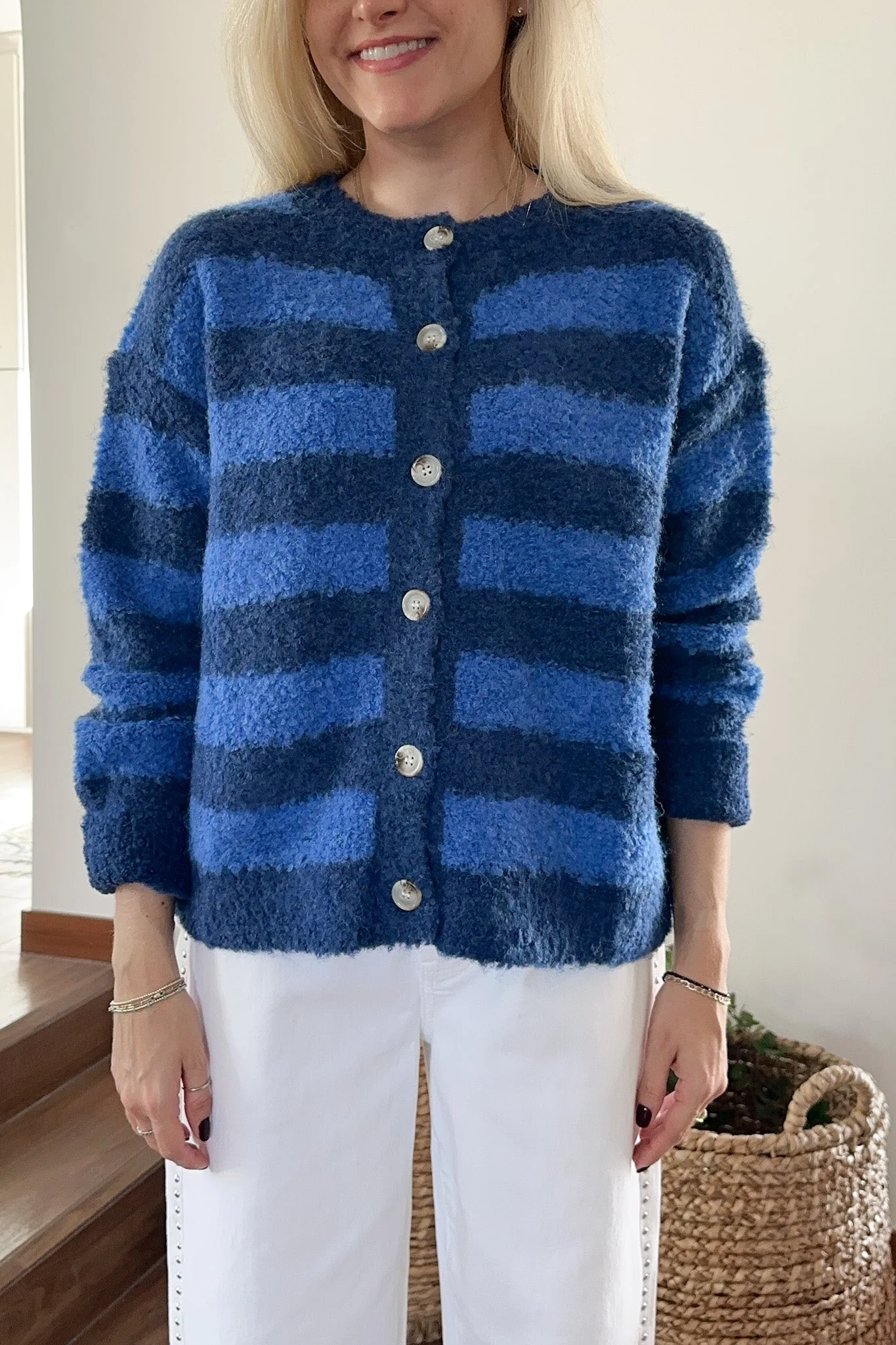 Stevie Brushed Striped Button Up Cardigan - Image 4