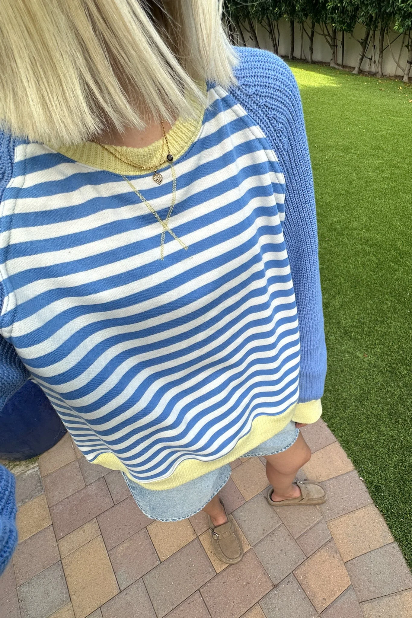 Palmer Stripe Pullover With Raglan Knit Sleeves - Image 3