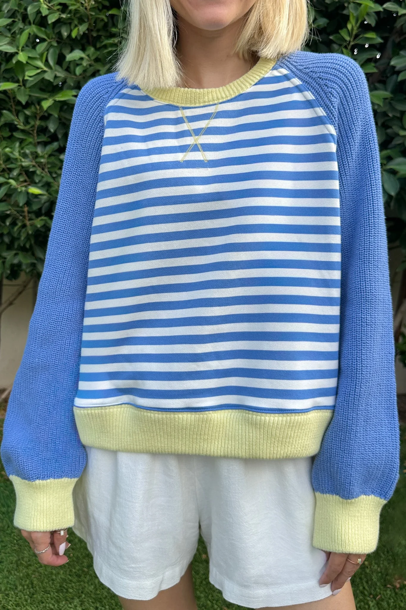 Palmer Stripe Pullover With Raglan Knit Sleeves - Image 8