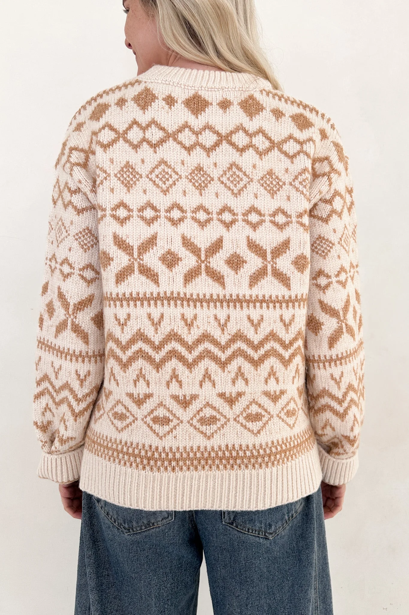 Sugar Cookie Jacquard Knit Sweater - Image 6