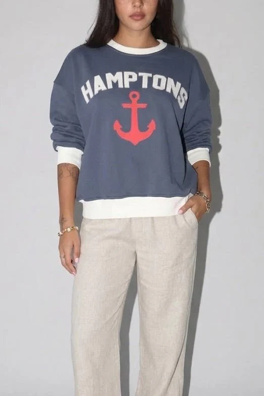 Summer in the Hamptons Anchor Pullover Sweatshirt