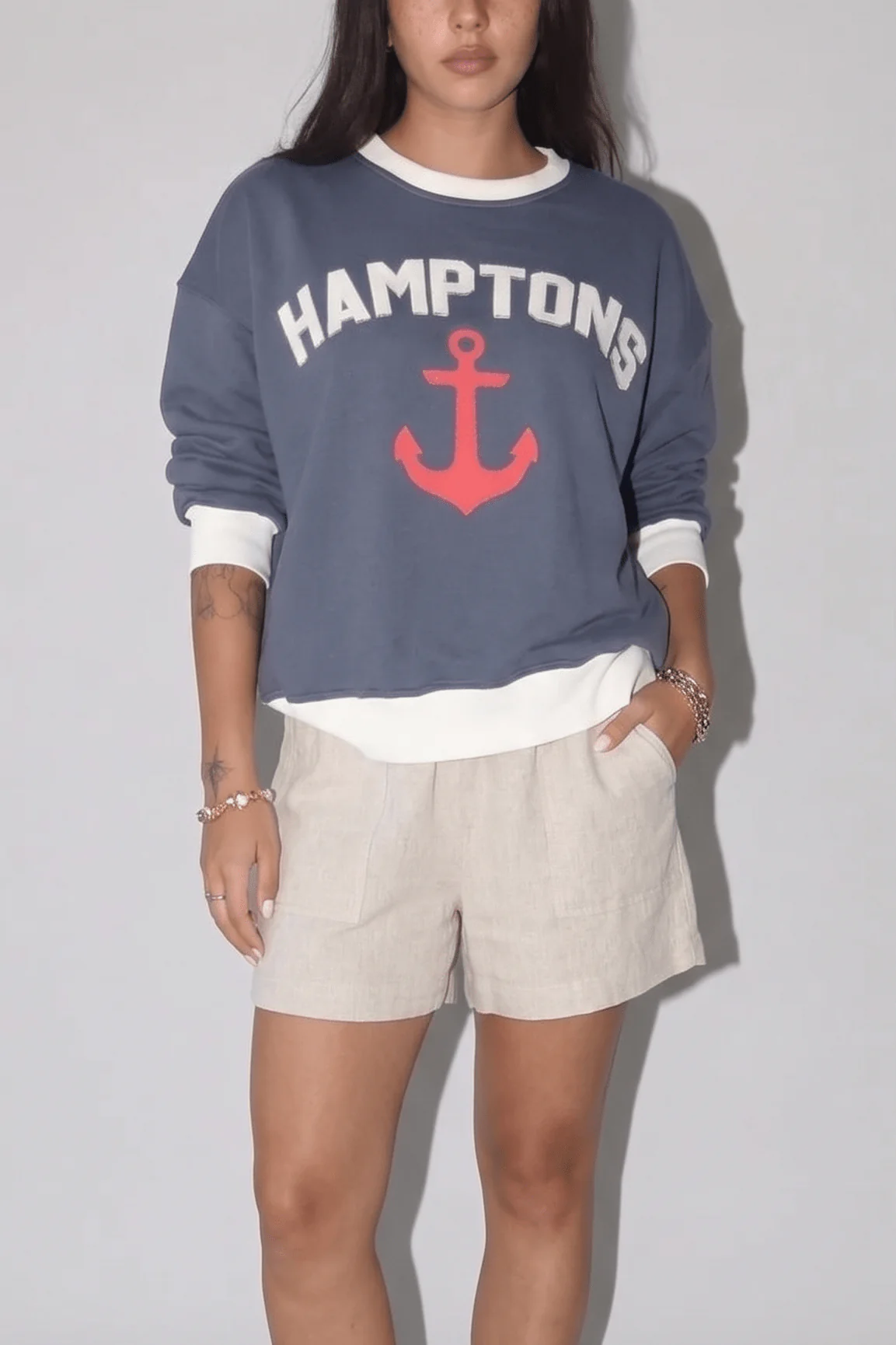 Summer in the Hamptons Anchor Pullover Sweatshirt - Image 3