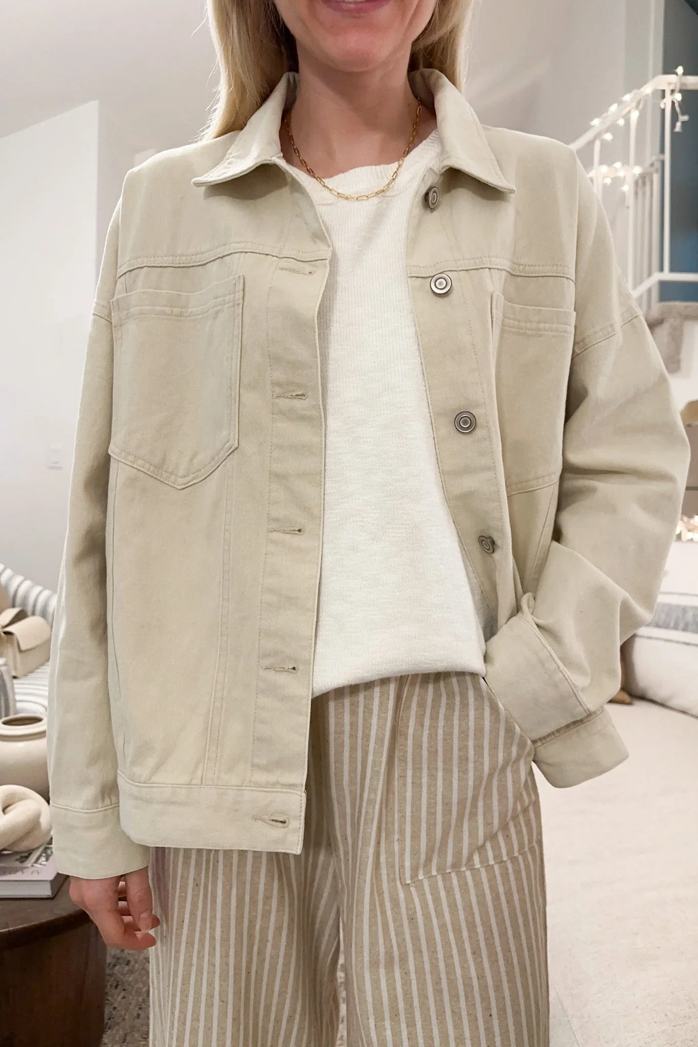 Summer Nights Washed Cotton Lightweight Jacket - Image 2