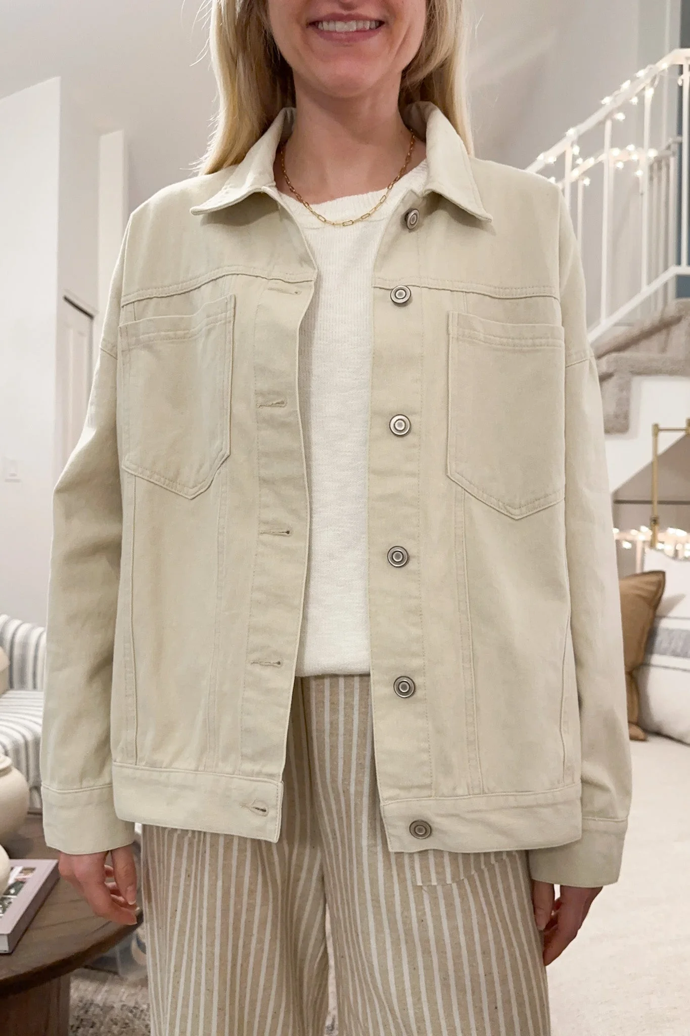 Summer Nights Washed Cotton Lightweight Jacket - Image 4
