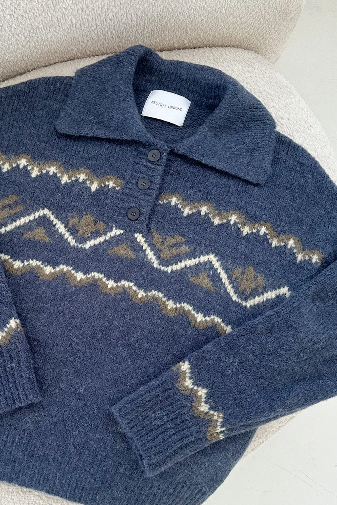 Summit Cozy Knit Polo Sweater - Image 2
