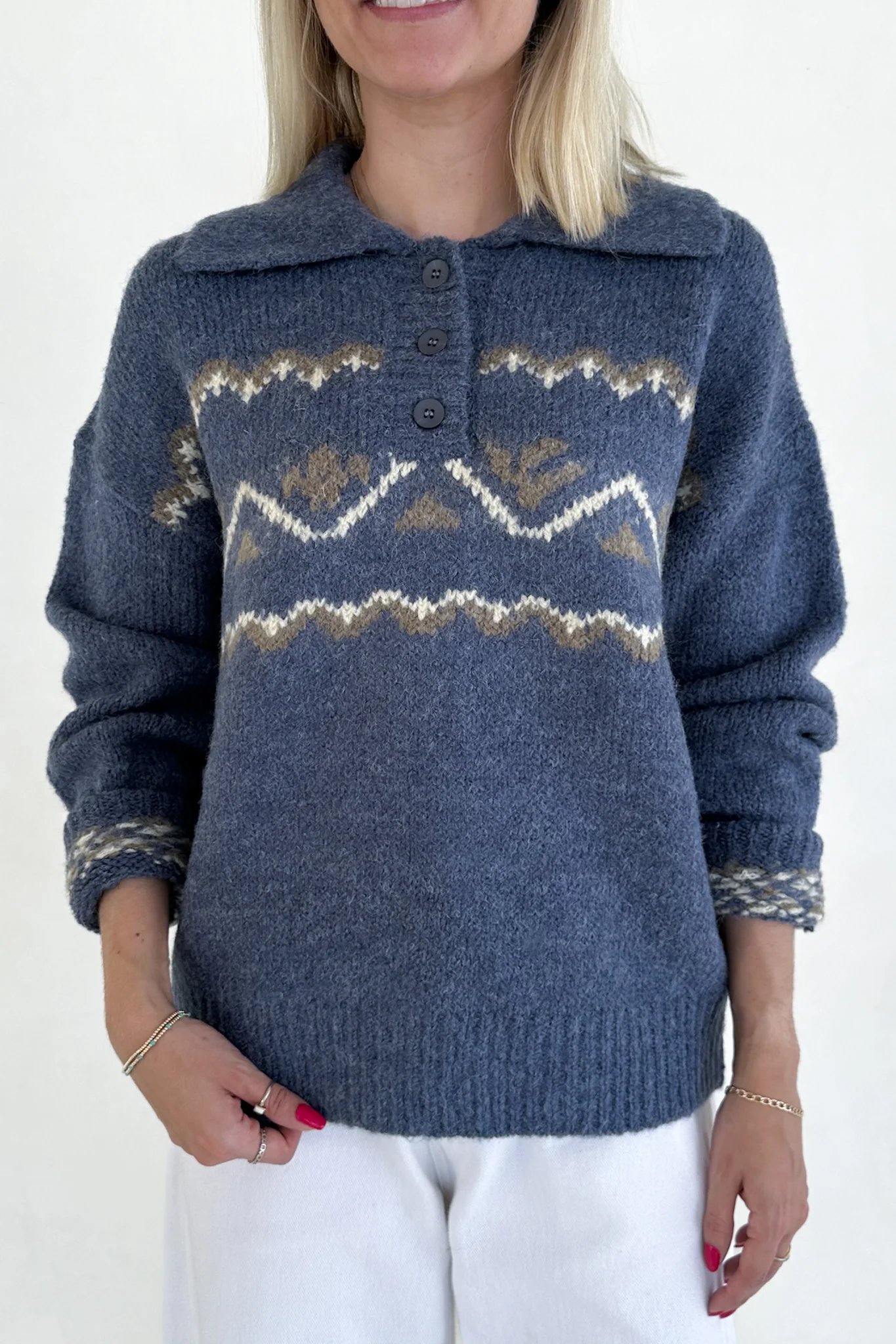 Summit Cozy Knit Polo Sweater - Image 3