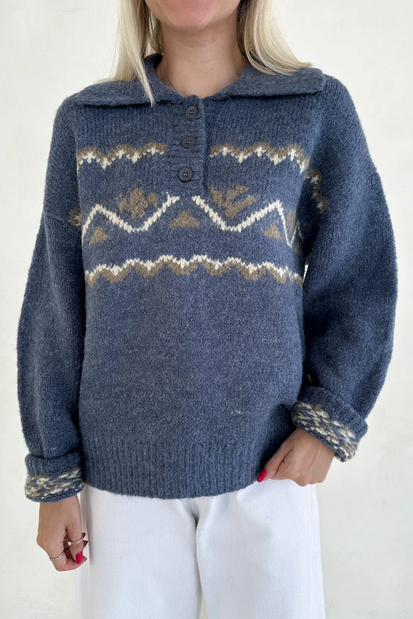 Summit Cozy Knit Polo Sweater - Image 4