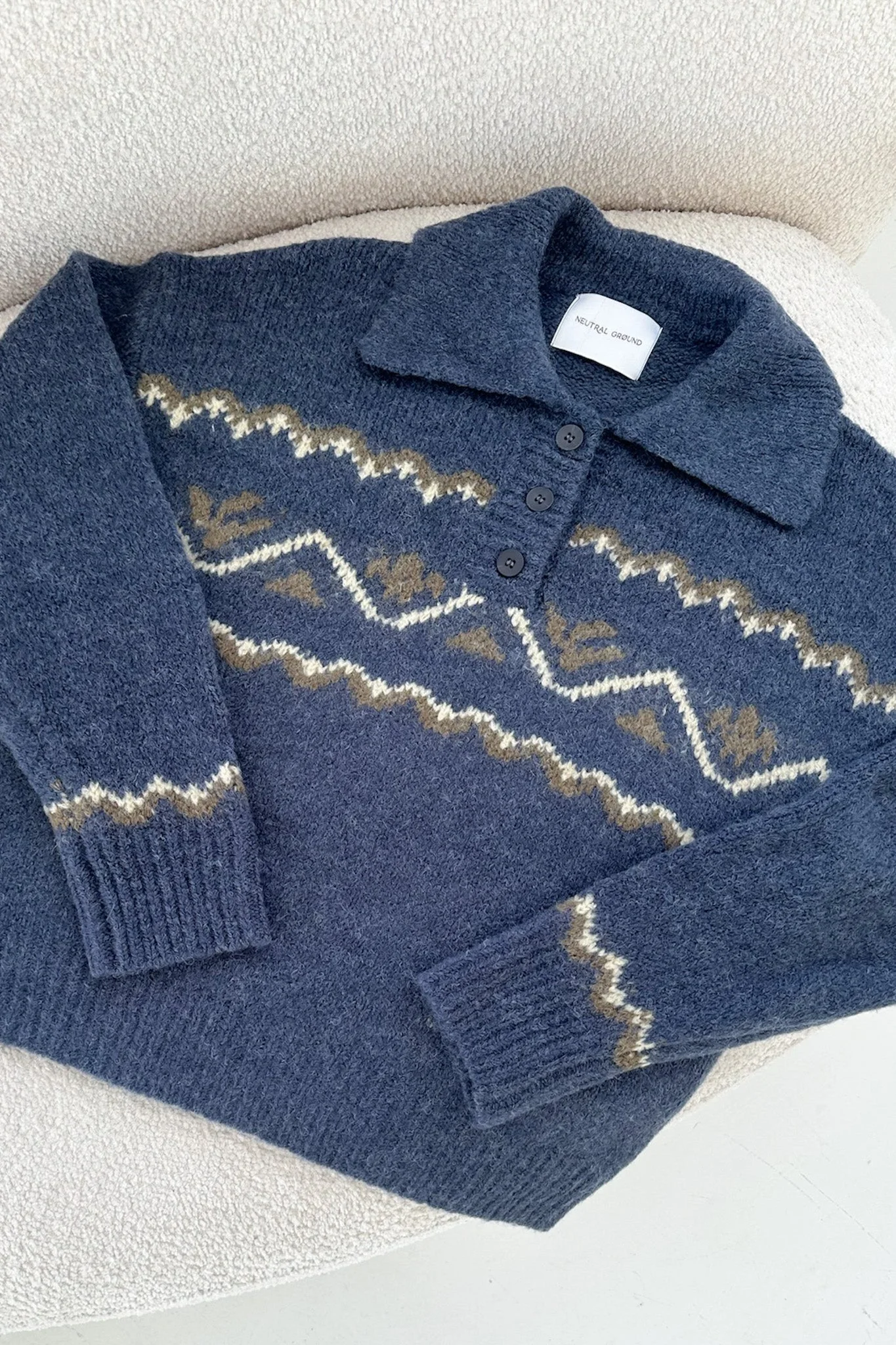 Summit Cozy Knit Polo Sweater - Image 7