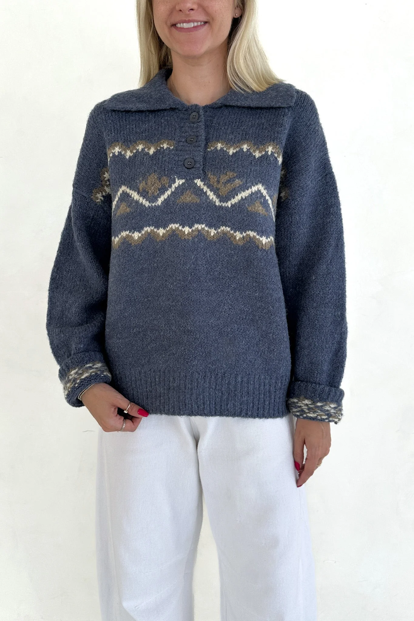 Summit Cozy Knit Polo Sweater - Image 8